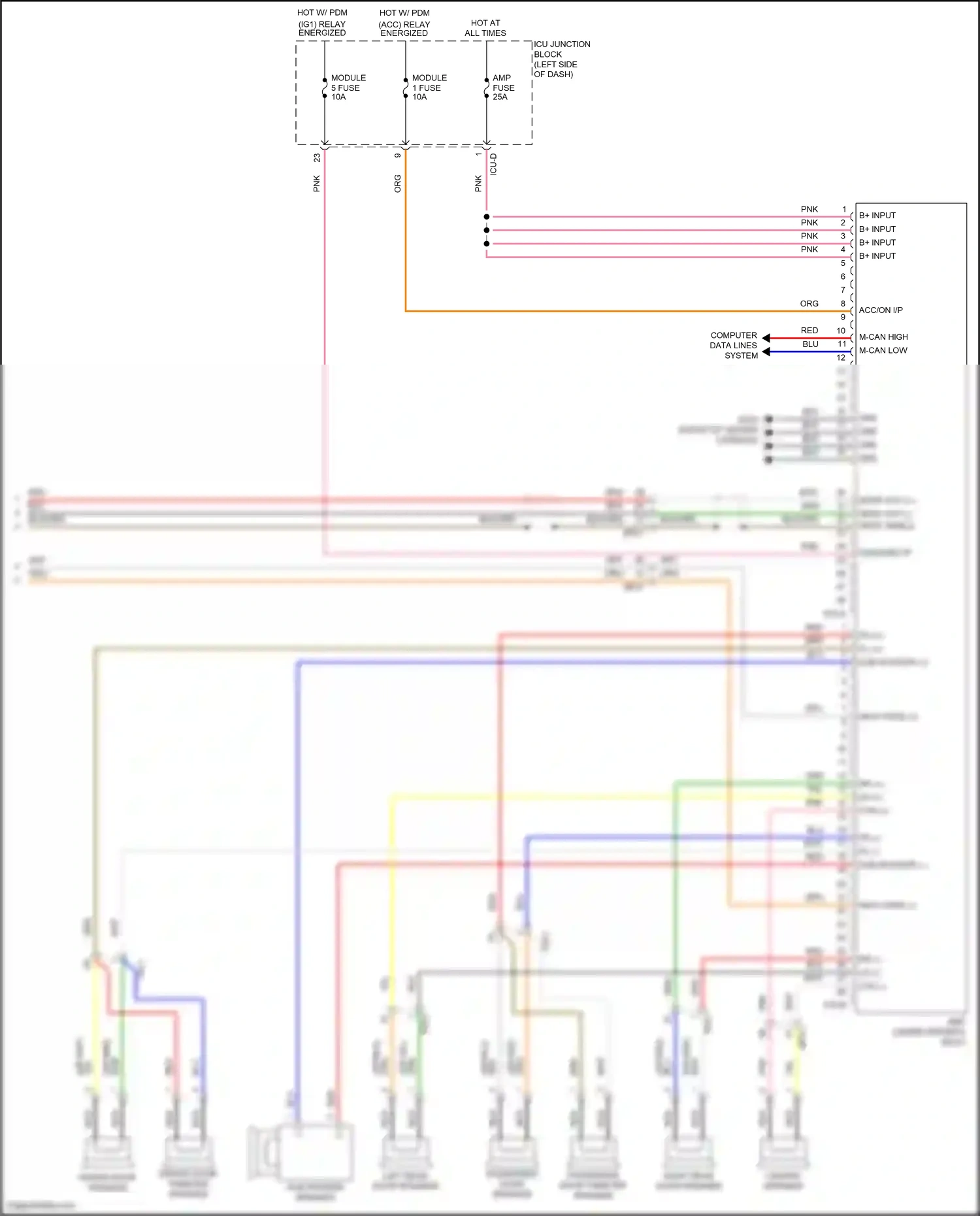 Hyundai Tucson IV (2020-2024) b+ input wiring diagram  (5 of 86)