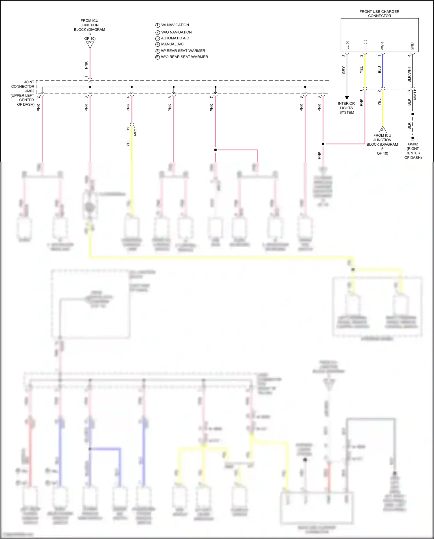 Hyundai Tucson IV (2020-2024) console switch wiring diagram  (4 of 9)
