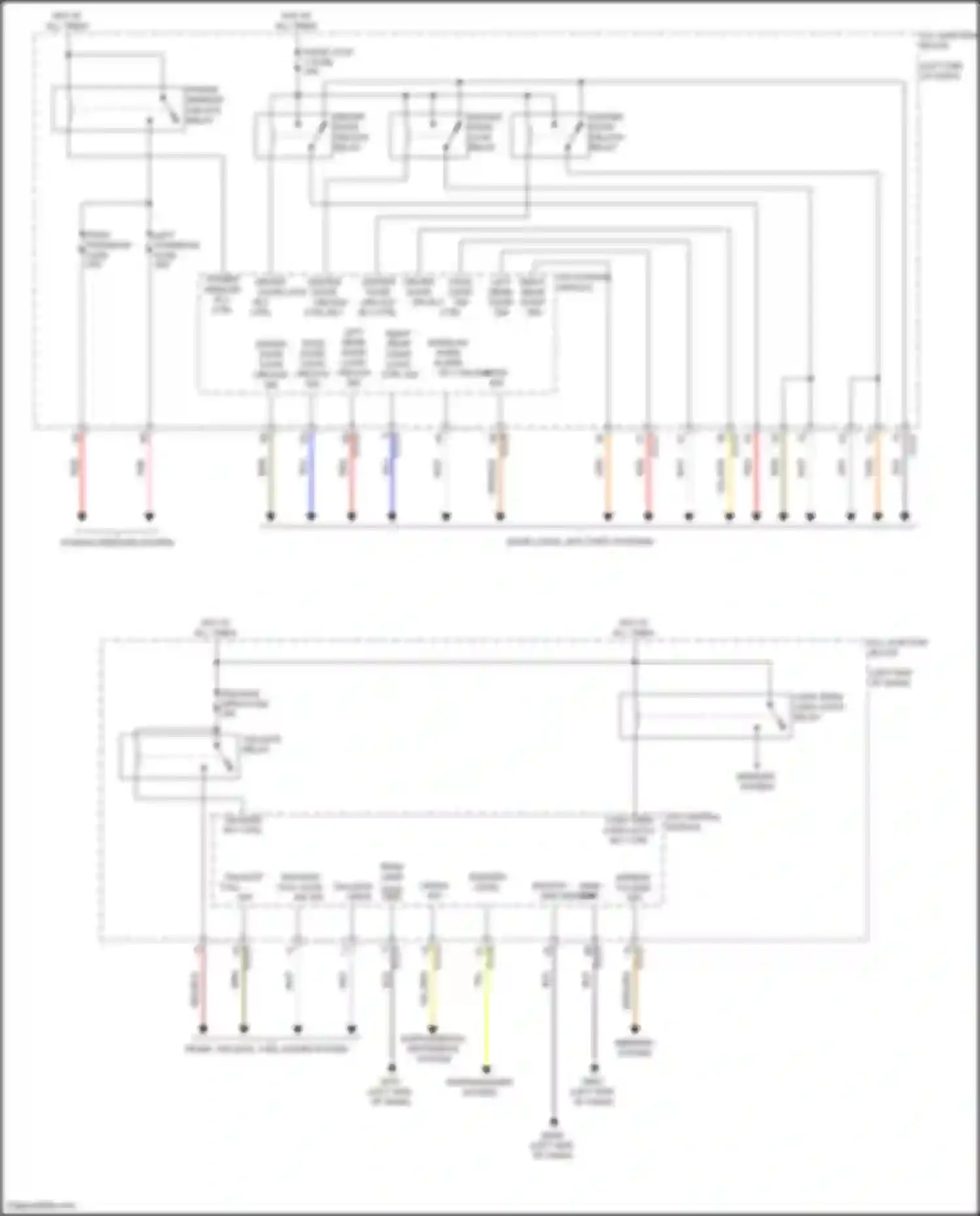 Wiring diagram driver door sw rly ctrl for Hyundai Tucson IV (2020-2024) (1 of 1)