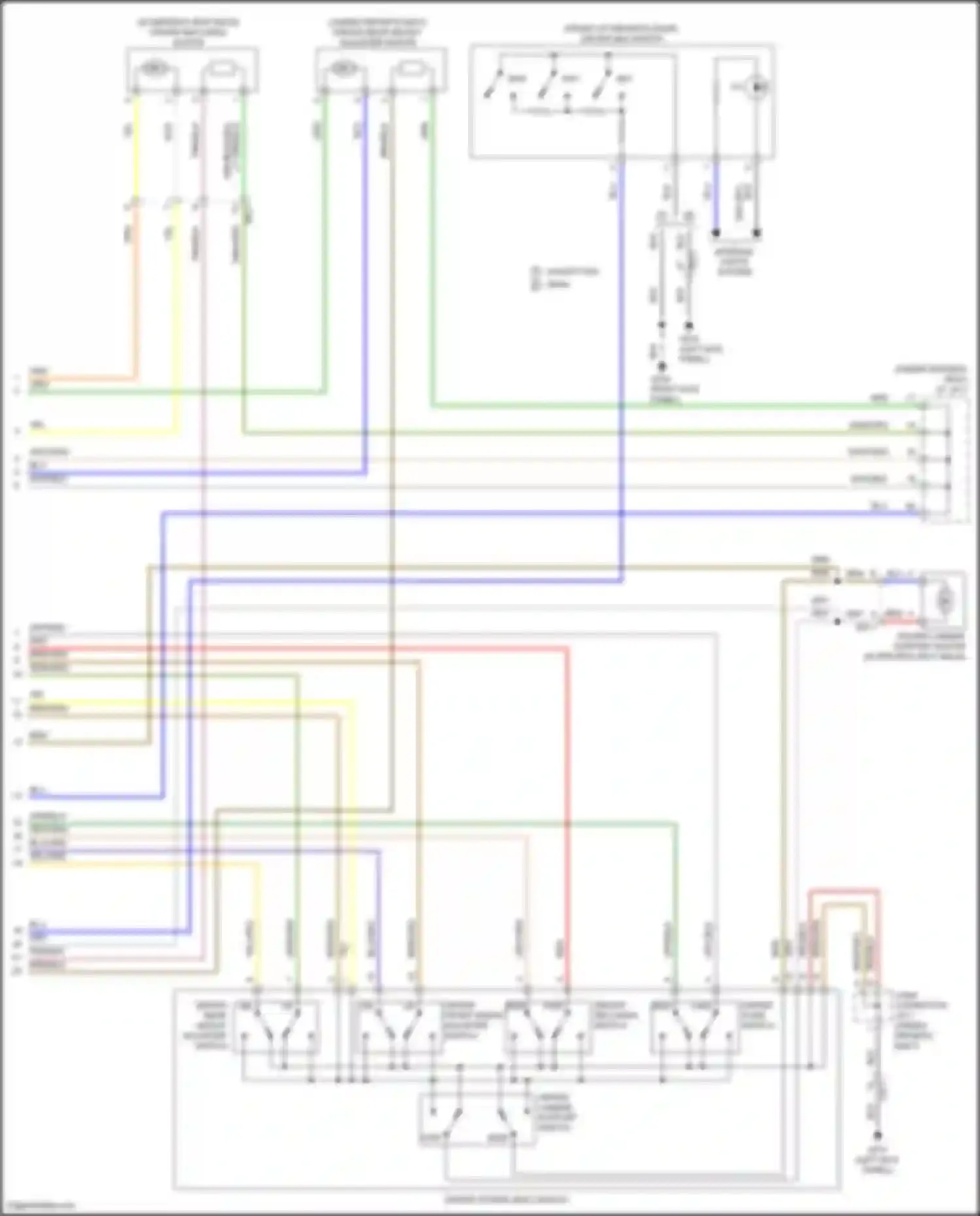 Wiring diagram driver slide switch for Hyundai Tucson IV (2020-2024) (1 of 1)