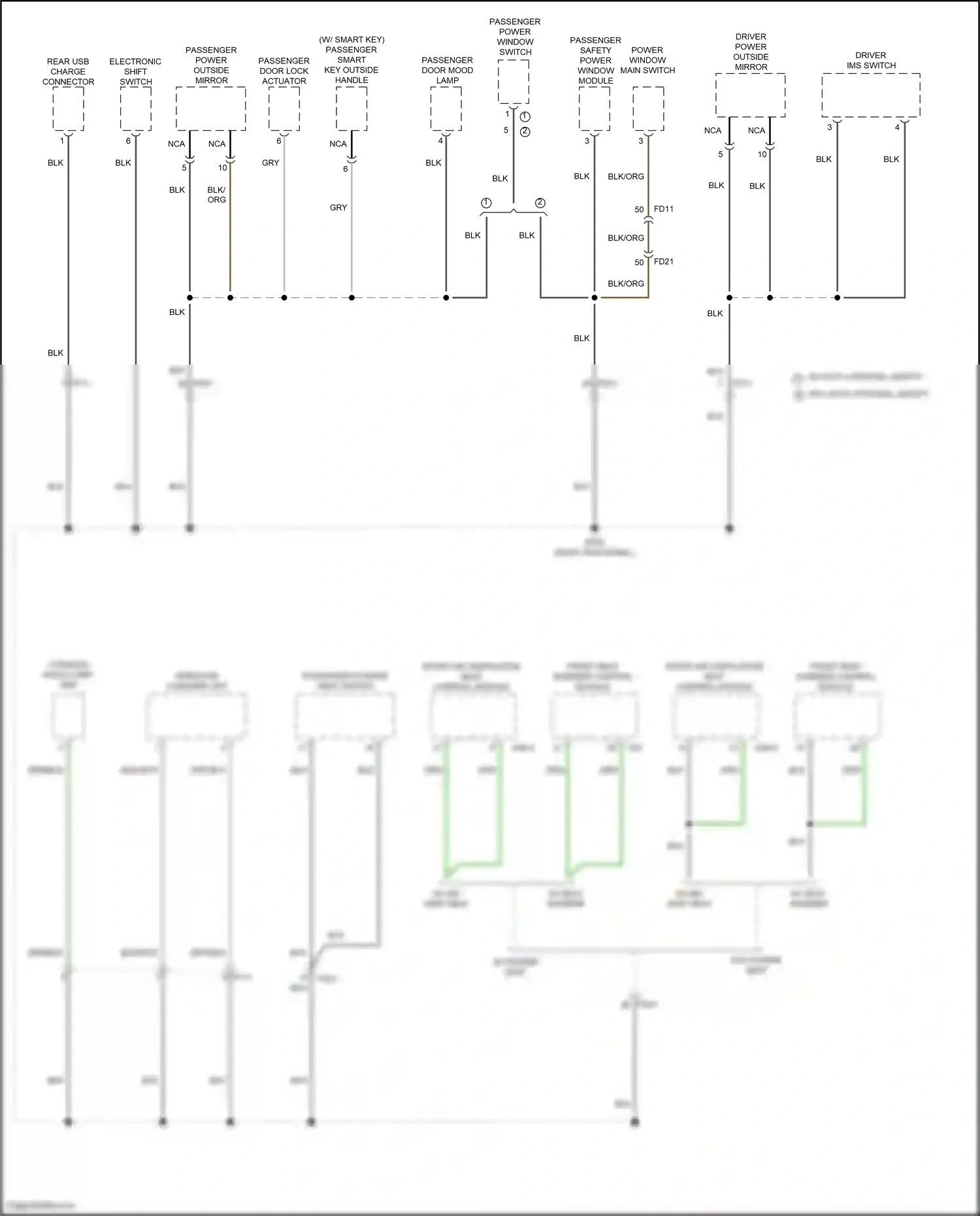 Hyundai Tucson IV (2020-2024) electronic shift switch wiring diagram  (13 of 22)