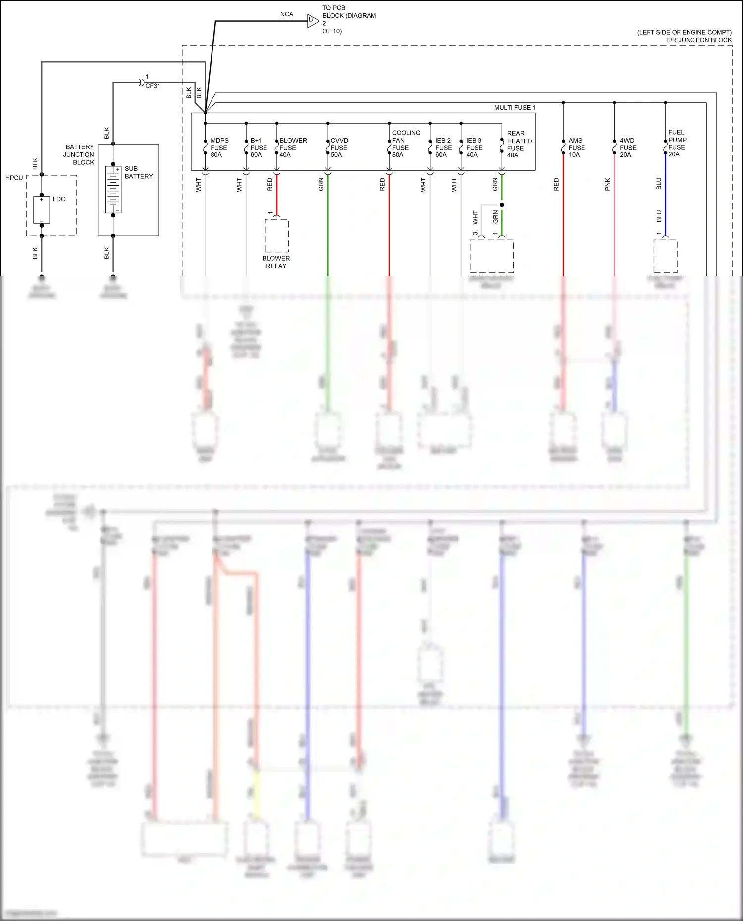 Hyundai Tucson IV (2020-2024) electronic shift switch wiring diagram  (11 of 22)