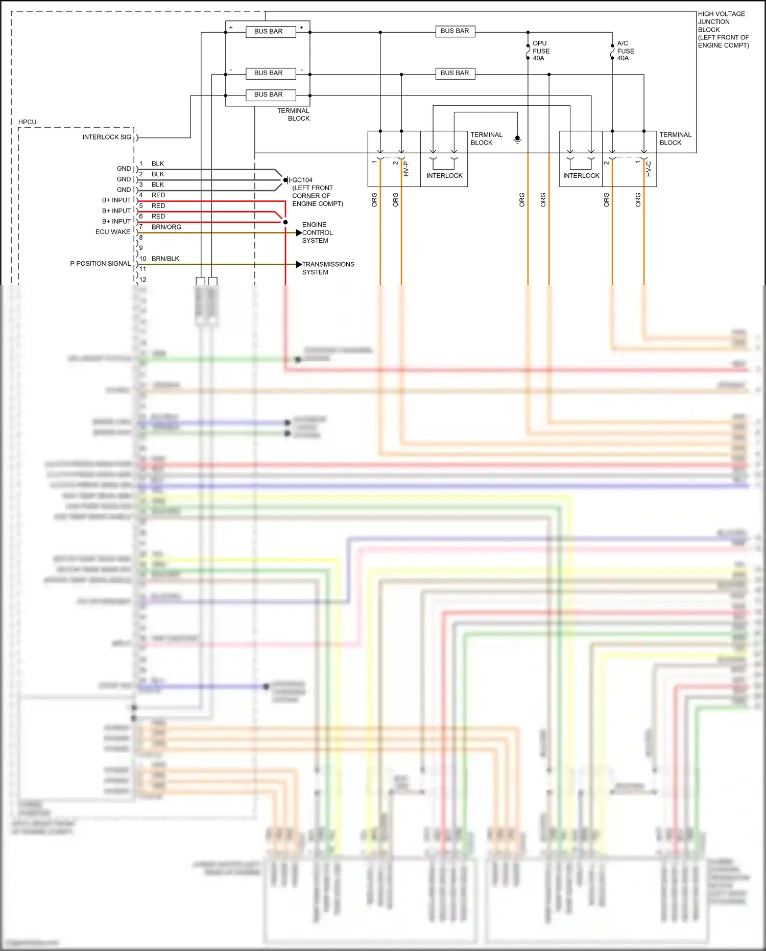 Hyundai Tucson IV (2020-2024) engine control system wiring diagram  (4 of 4)
