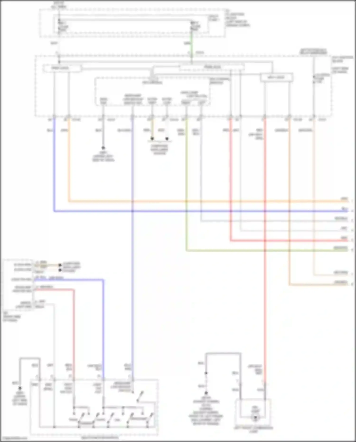 Wiring diagram except hybrid for Hyundai Tucson IV (2020-2024) (5 of 24)