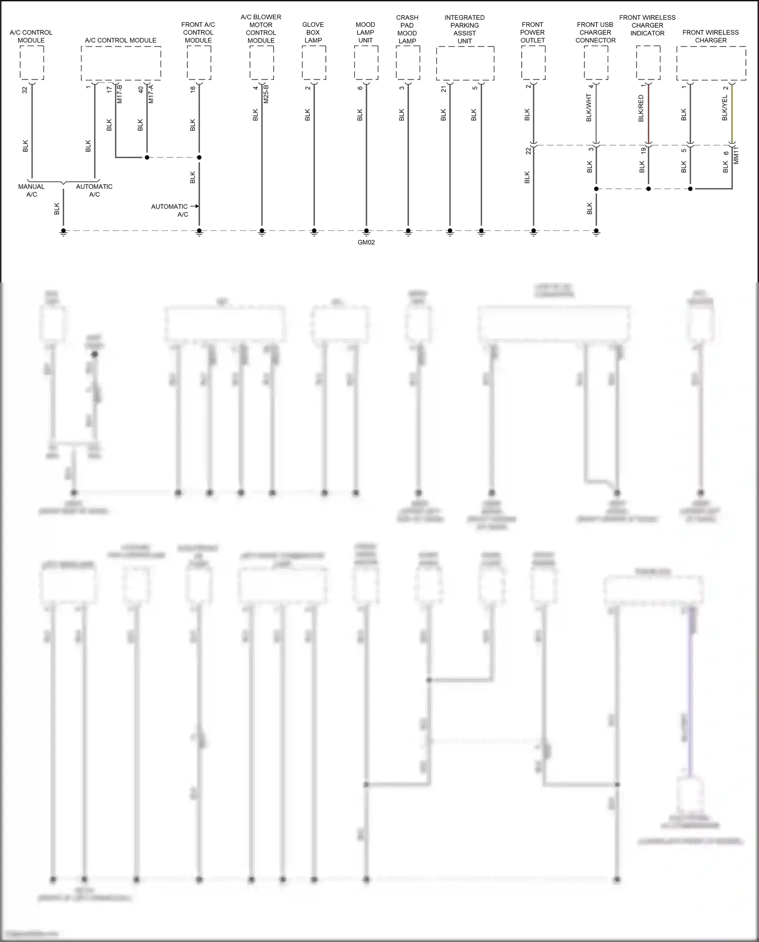 Hyundai Tucson IV (2020-2024) front a/c control module wiring diagram  (1 of 1)