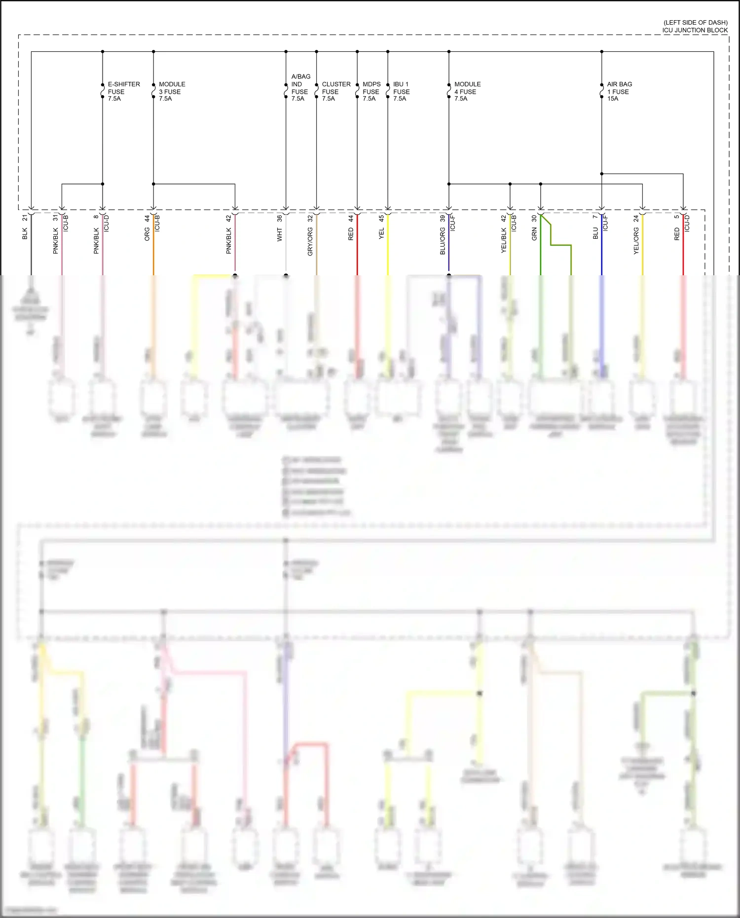Hyundai Tucson IV (2020-2024) front a/c control switch wiring diagram  (17 of 27)