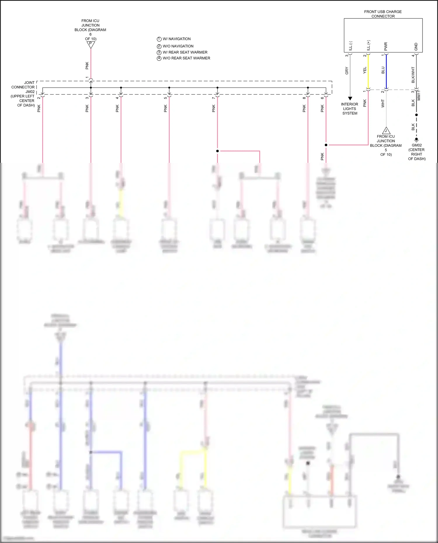 Hyundai Tucson IV (2020-2024) front console switch wiring diagram  (12 of 15)