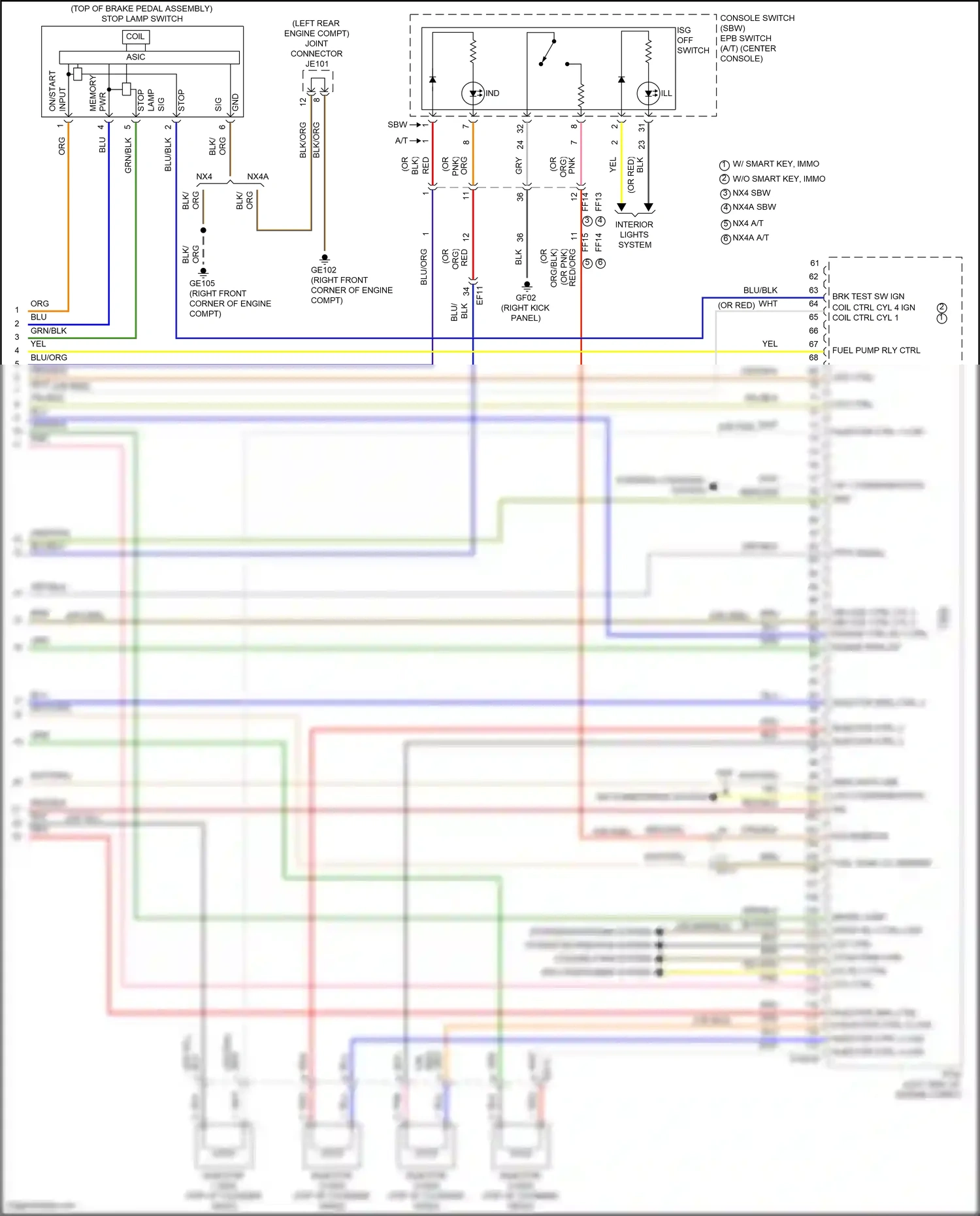 Hyundai Tucson IV (2020-2024) ign coil ctrl cyl 3 ign coil ctrl cyl 2 engine ctrl rly ctrl wiring diagram  (1 of 1)