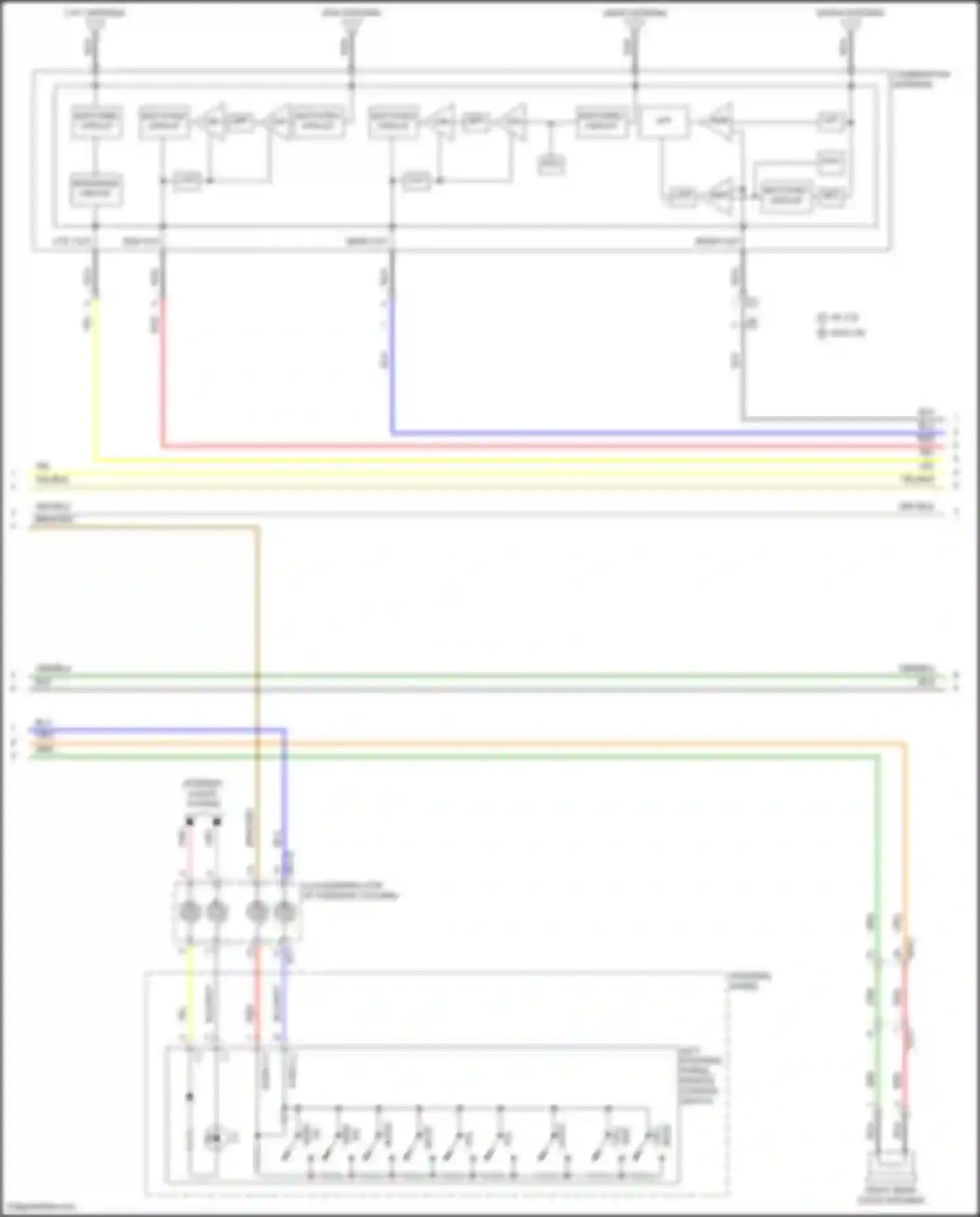 Wiring diagram left steering wheel remote control switch for Hyundai Tucson IV (2020-2024) (5 of 16)