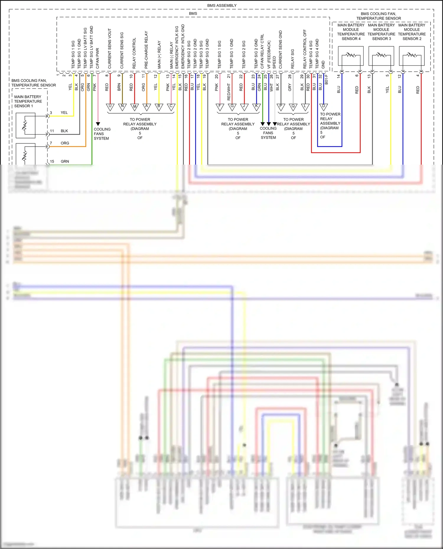Hyundai Tucson IV (2020-2024) main battery module temperature sensor 4 wiring diagram  (1 of 1)