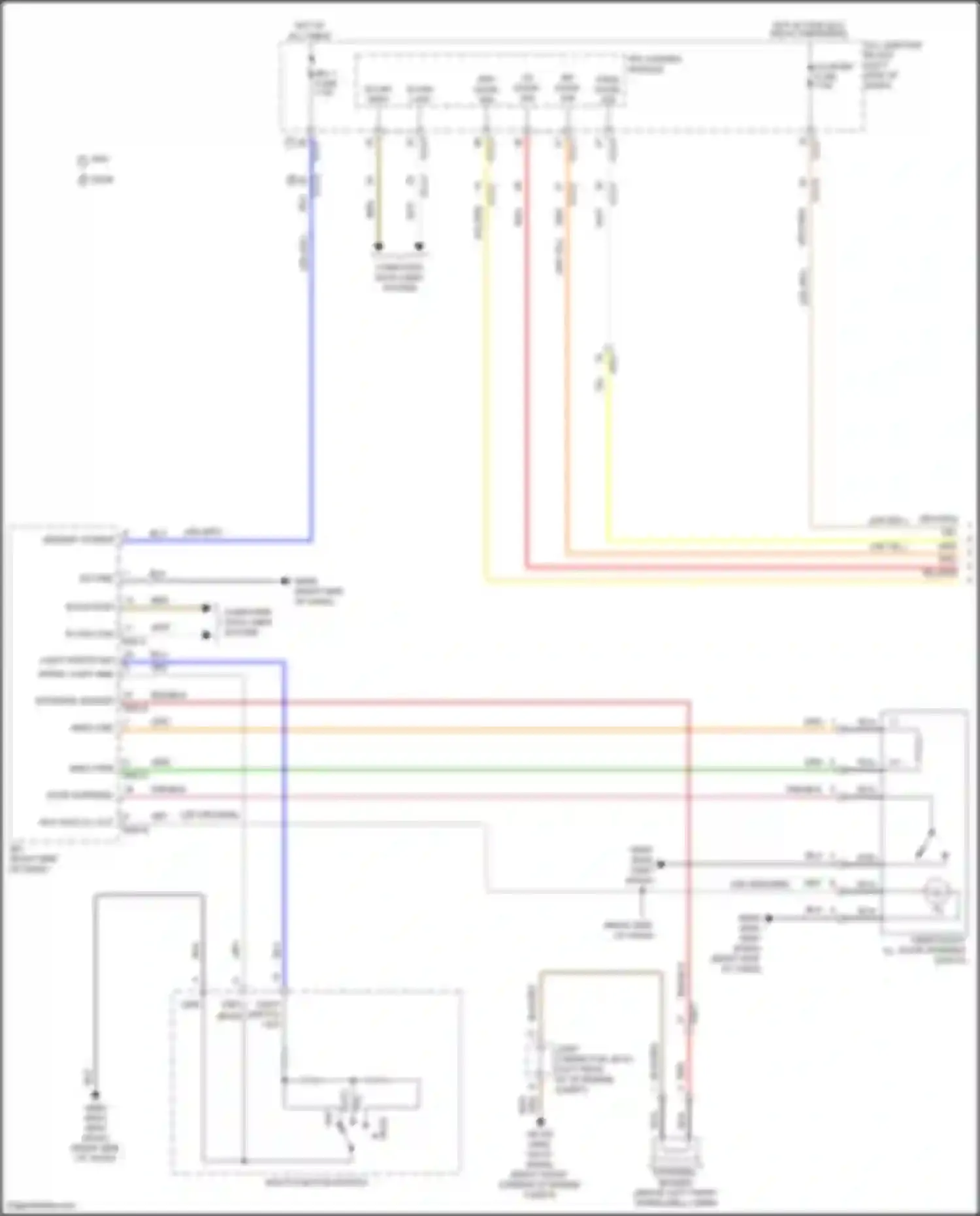 Wiring diagram memory power for Hyundai Tucson IV (2020-2024) (1 of 7)