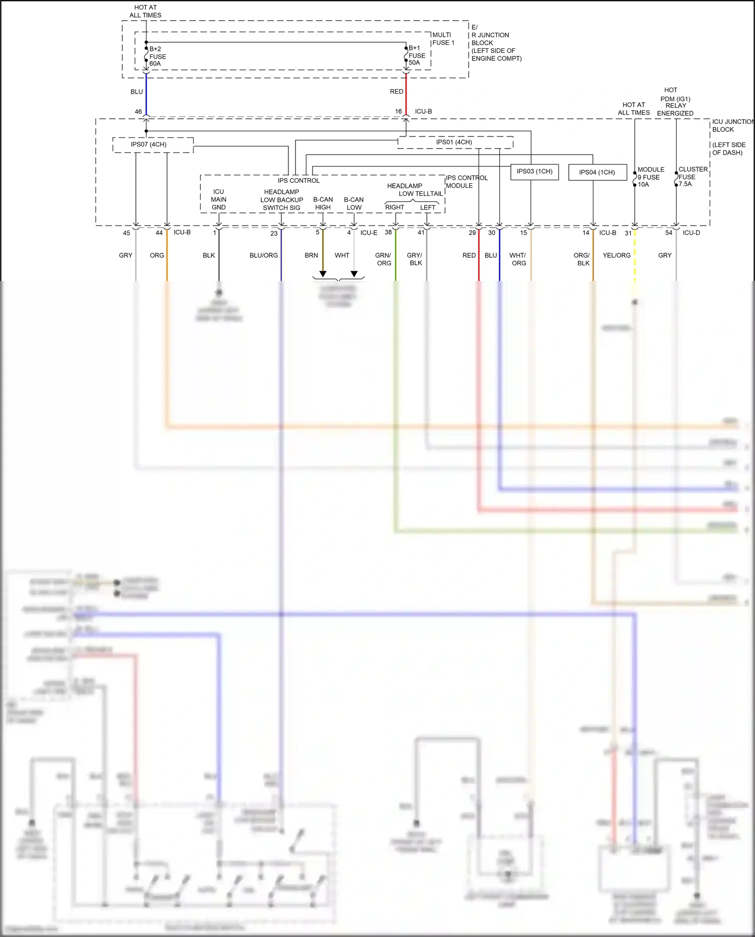 Hyundai Tucson IV (2020-2024) multi- function switch wiring diagram  (2 of 23)