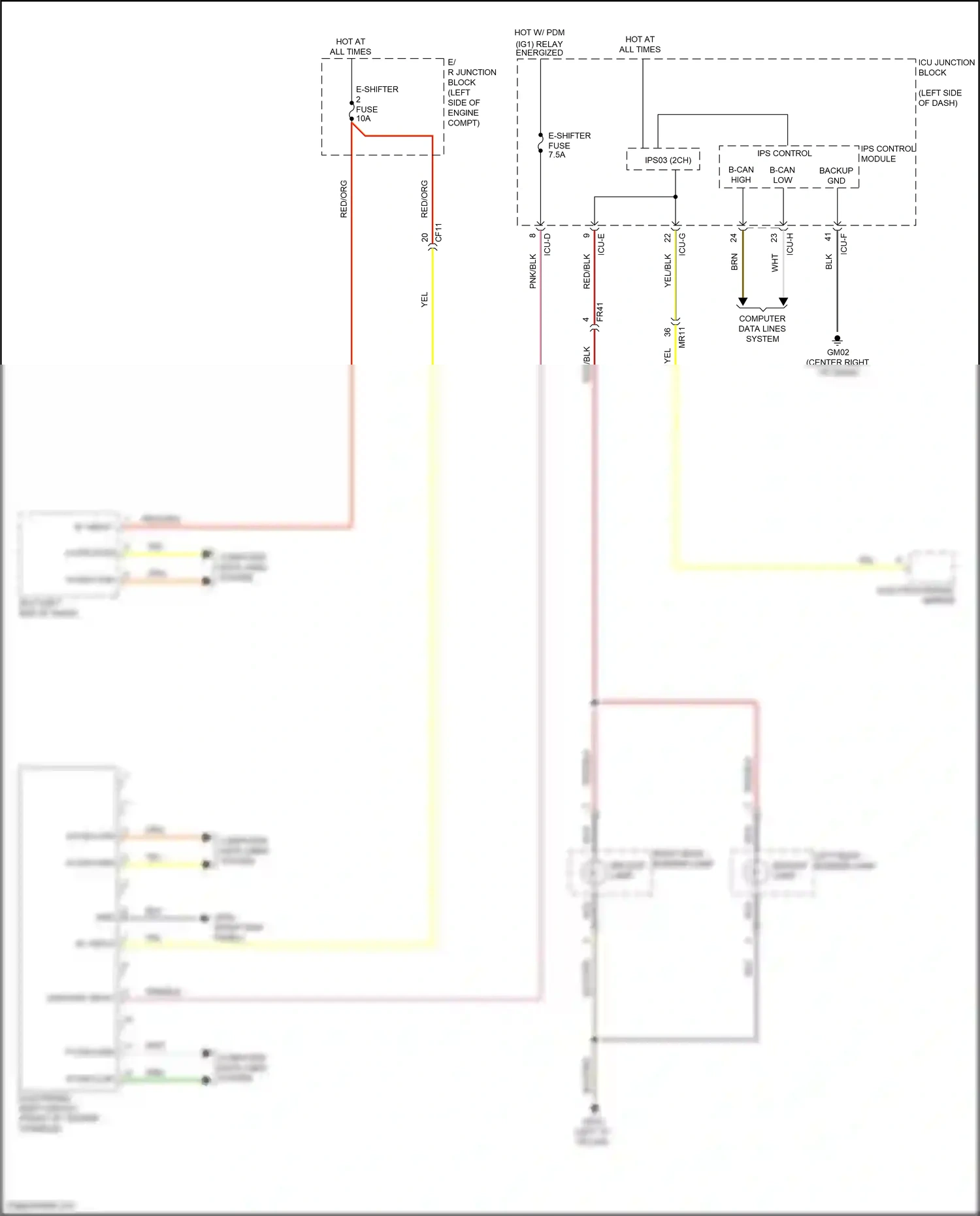 Hyundai Tucson IV (2020-2024) on/start input wiring diagram  (26 of 68)