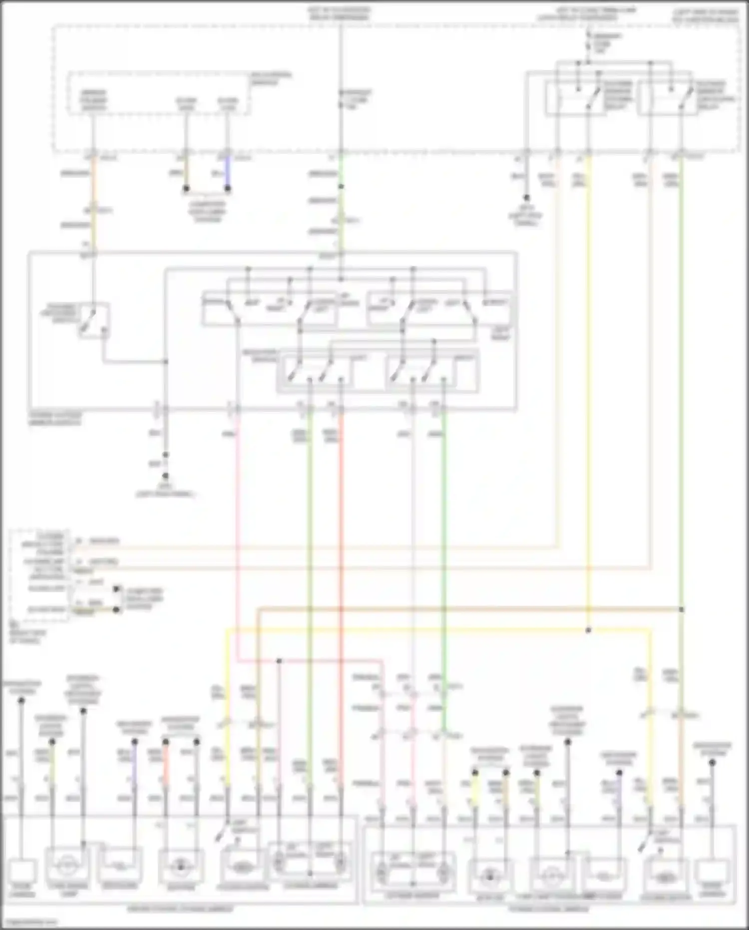 Wiring diagram outside mirror for Hyundai Tucson IV (2020-2024) (1 of 3)