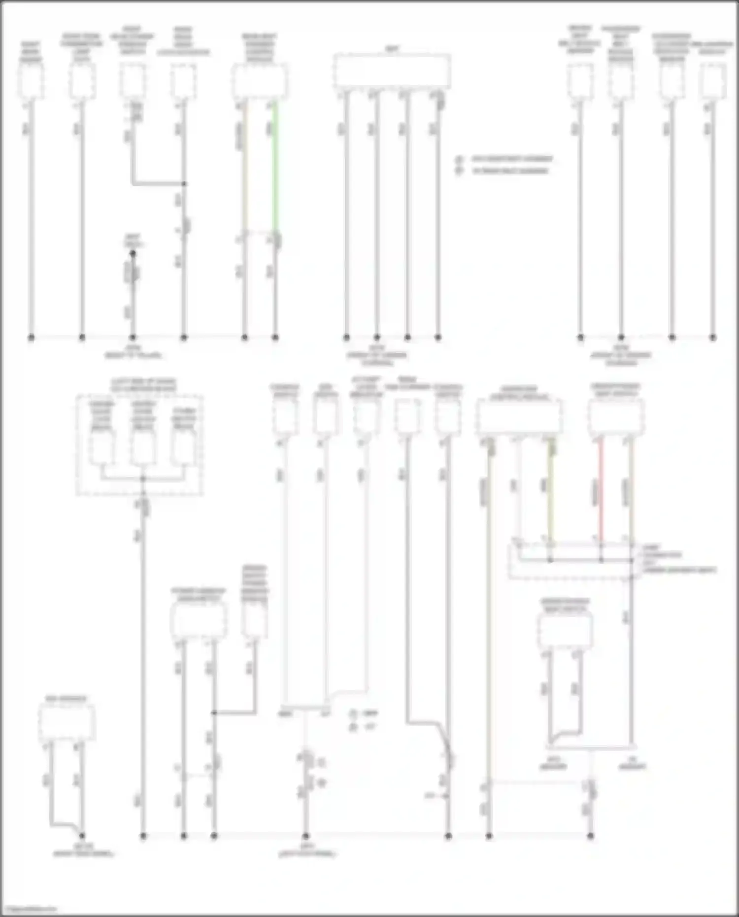 Wiring diagram passenger seat belt buckle sensor for Hyundai Tucson IV (2020-2024) (2 of 5)