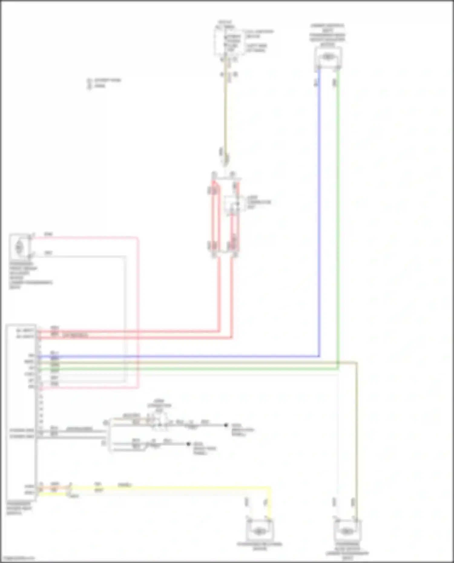 Wiring diagram passenger slide motor for Hyundai Tucson IV (2020-2024) (1 of 1)