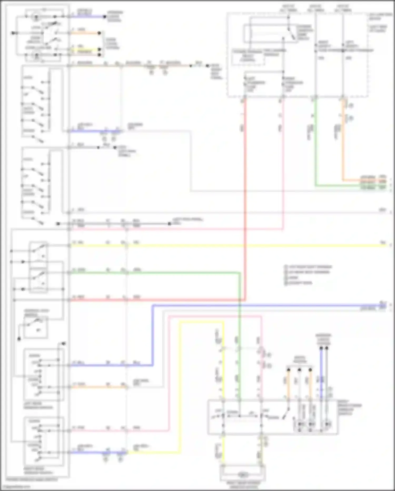 Wiring diagram power window mine relay for Hyundai Tucson IV (2020-2024) (2 of 2)