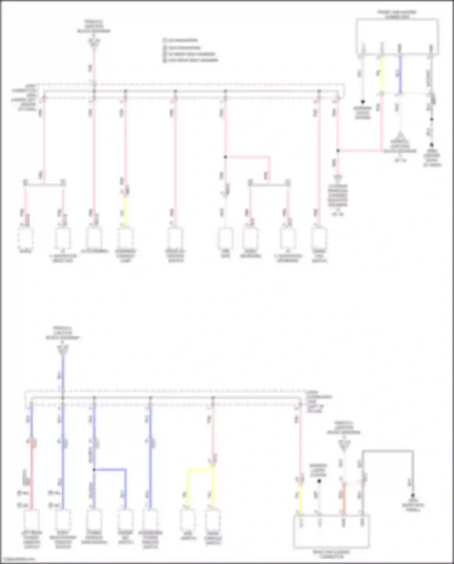Wiring diagram rear usb charge connector for Hyundai Tucson IV (2020-2024) (1 of 5)