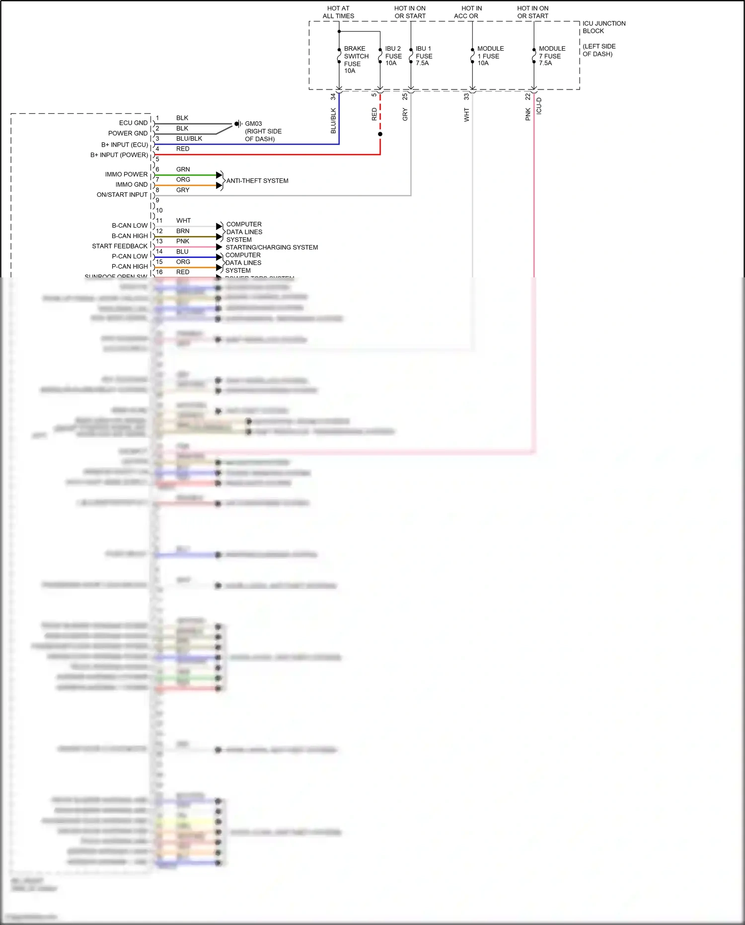 Hyundai Tucson IV (2020-2024) shift interlock, transmissions systems wiring diagram  (1 of 1)