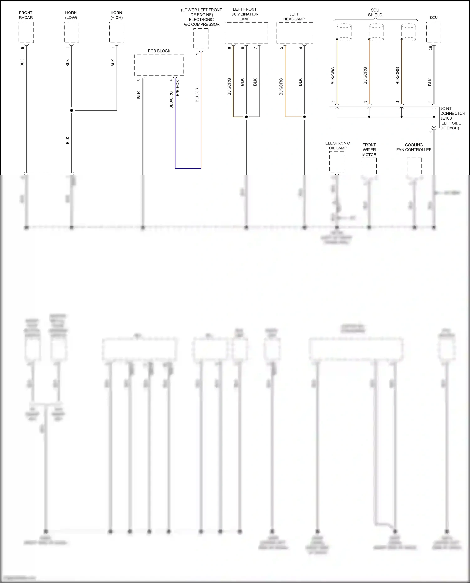 Hyundai Tucson IV (2020-2024) start stop button switch wiring diagram  (2 of 2)