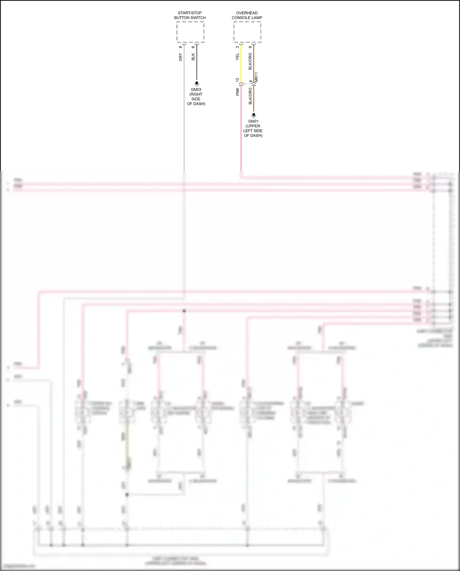 Hyundai Tucson IV (2020-2024) start/stop button switch wiring diagram  (5 of 15)