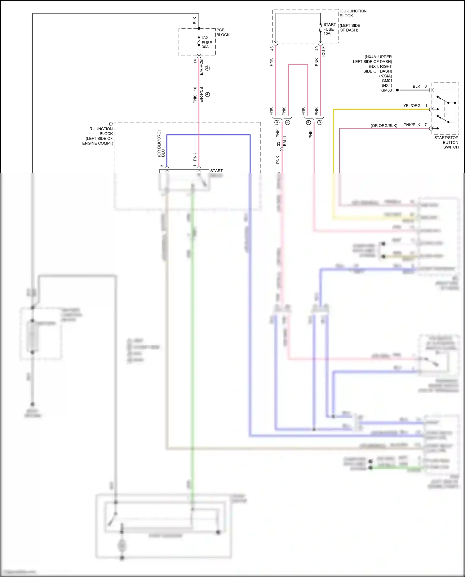 Hyundai Tucson IV (2020-2024) start/stop button switch wiring diagram  (10 of 15)