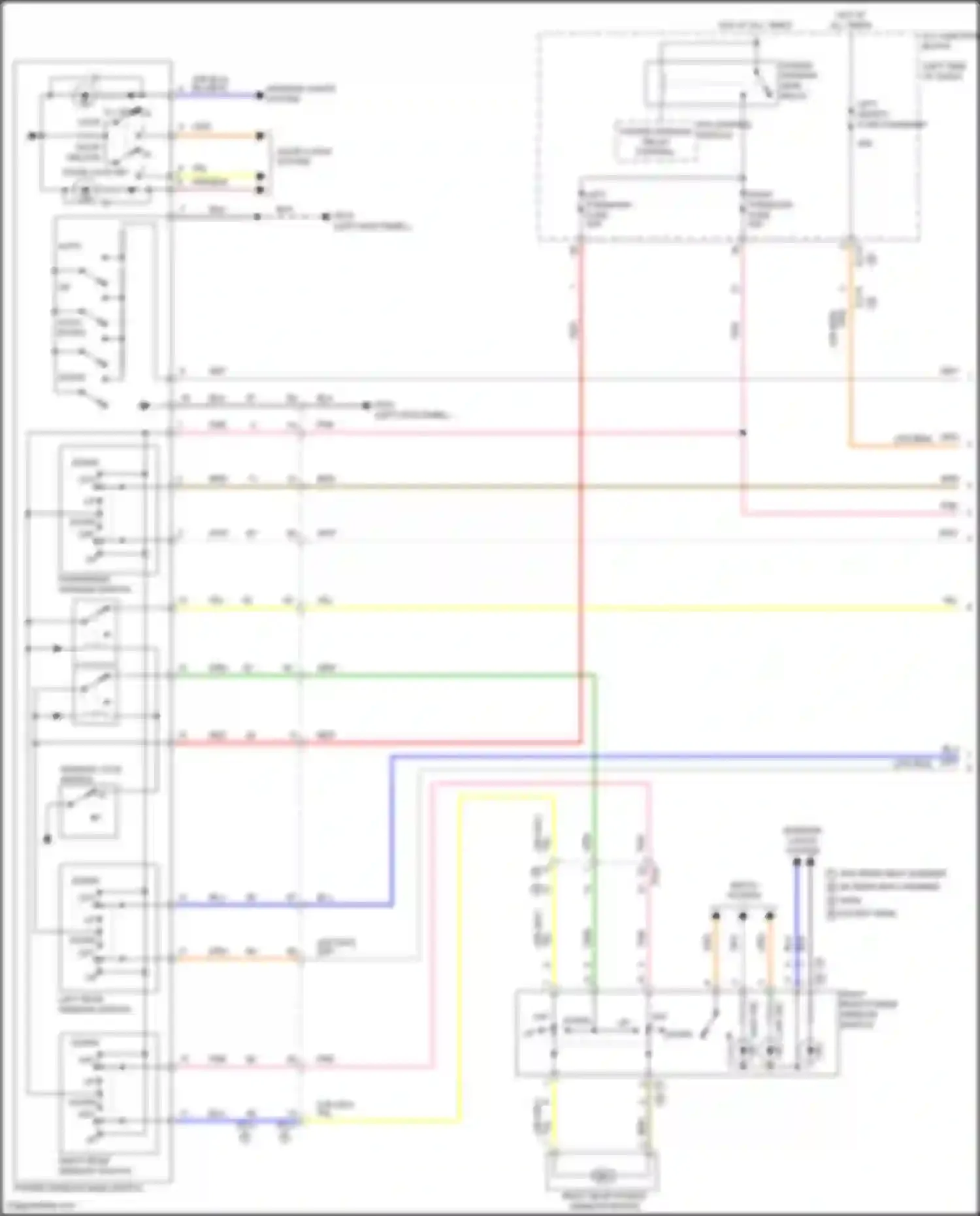 Wiring diagram window lock switch for Hyundai Tucson IV (2020-2024) (2 of 3)
