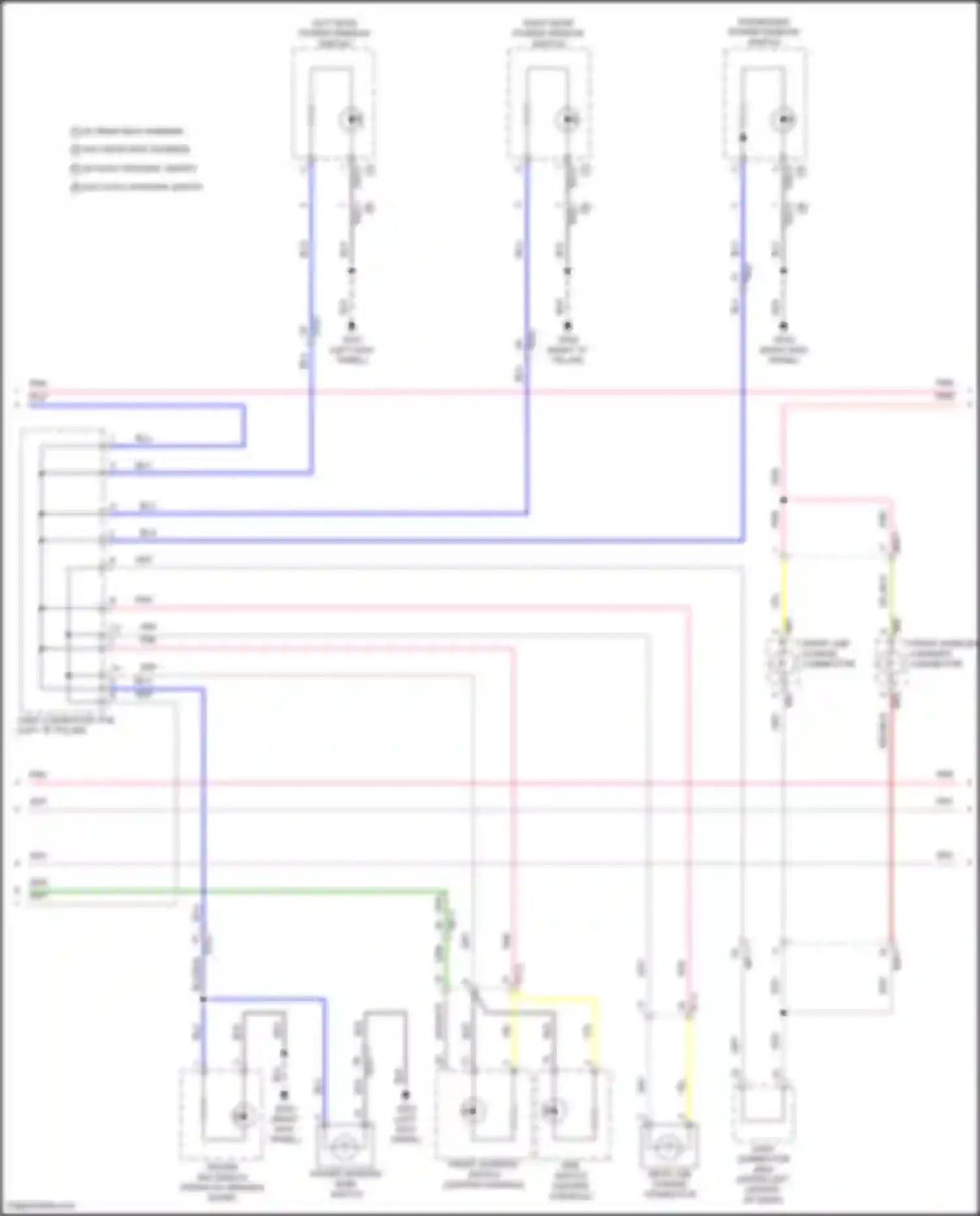 Wiring diagram w/o auto up/down, safety for Hyundai Tucson IV (2020-2024) (6 of 16)