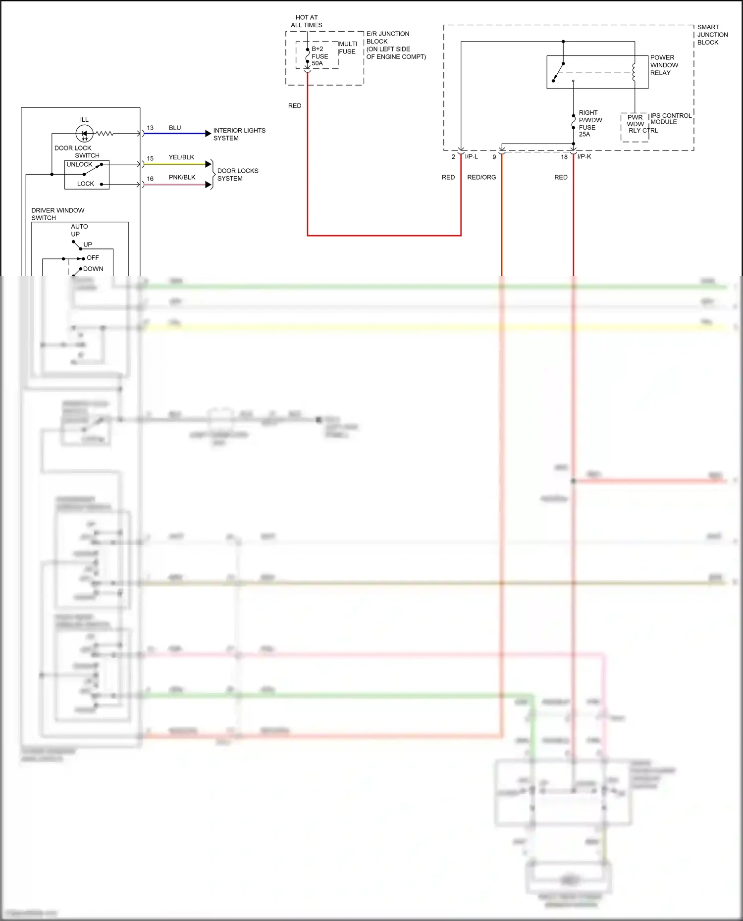 Wiring diagram auto down for Hyundai Veloster I facelift (2015-2017) (1 of 1)