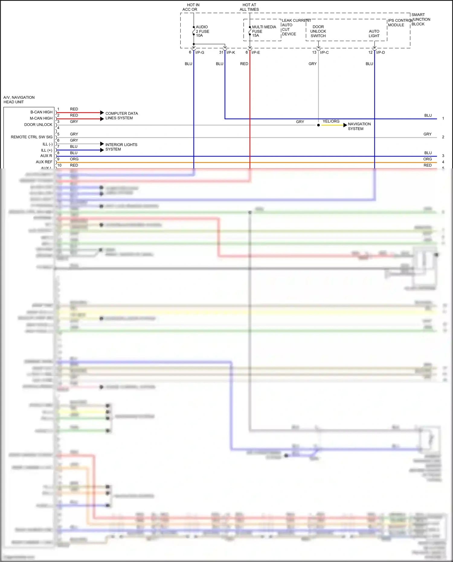Wiring diagram aux ref for Hyundai Veloster I facelift (2015-2017) (1 of 8)