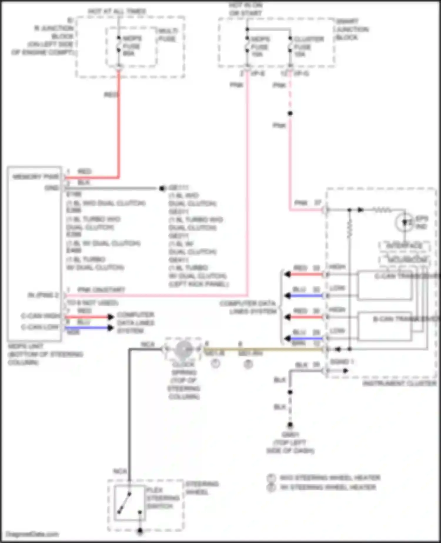 Wiring diagram clock- spring for Hyundai Veloster I facelift (2015-2017) (13 of 17)