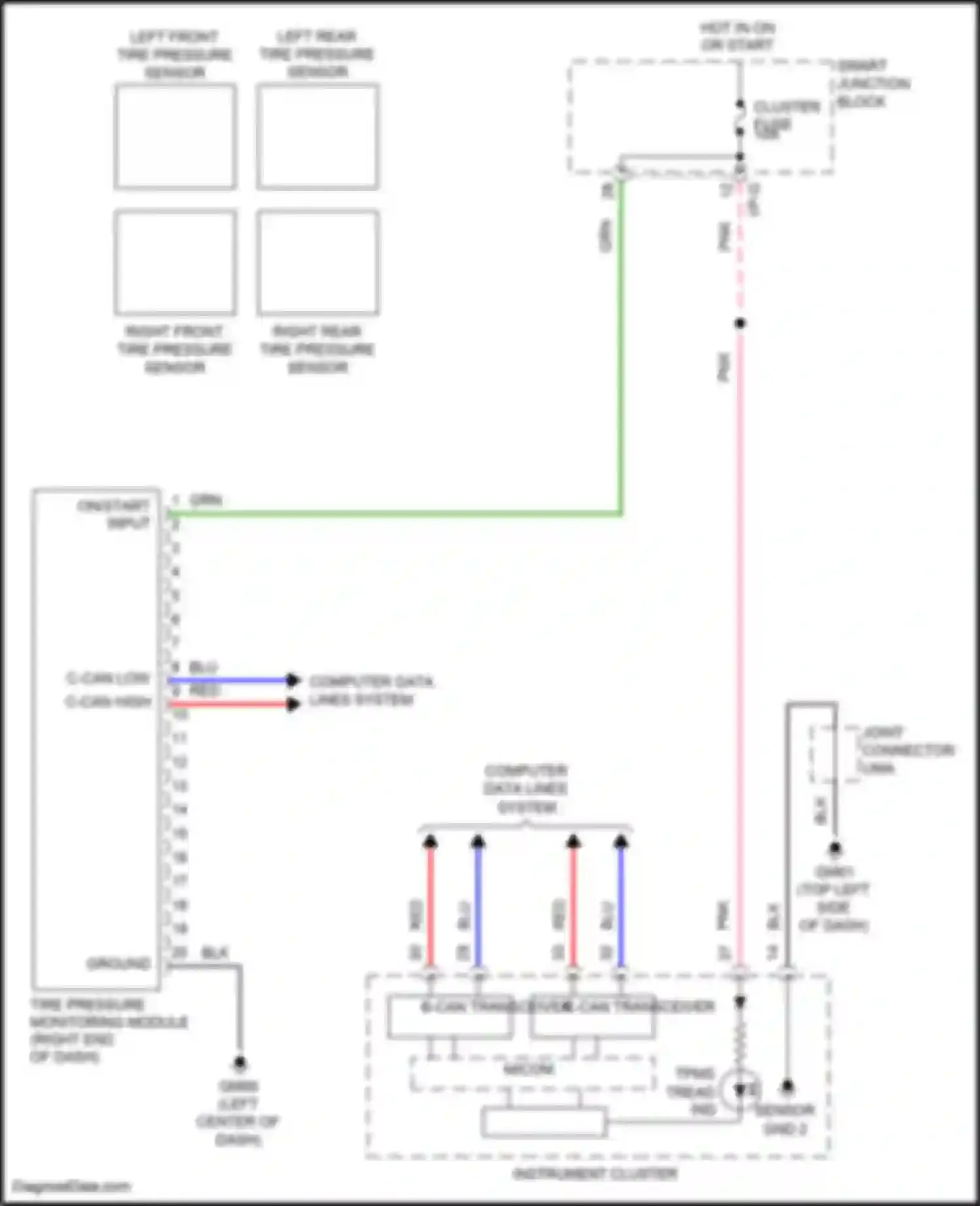 Wiring diagram cluster fuse for Hyundai Veloster I facelift (2015-2017) (10 of 24)