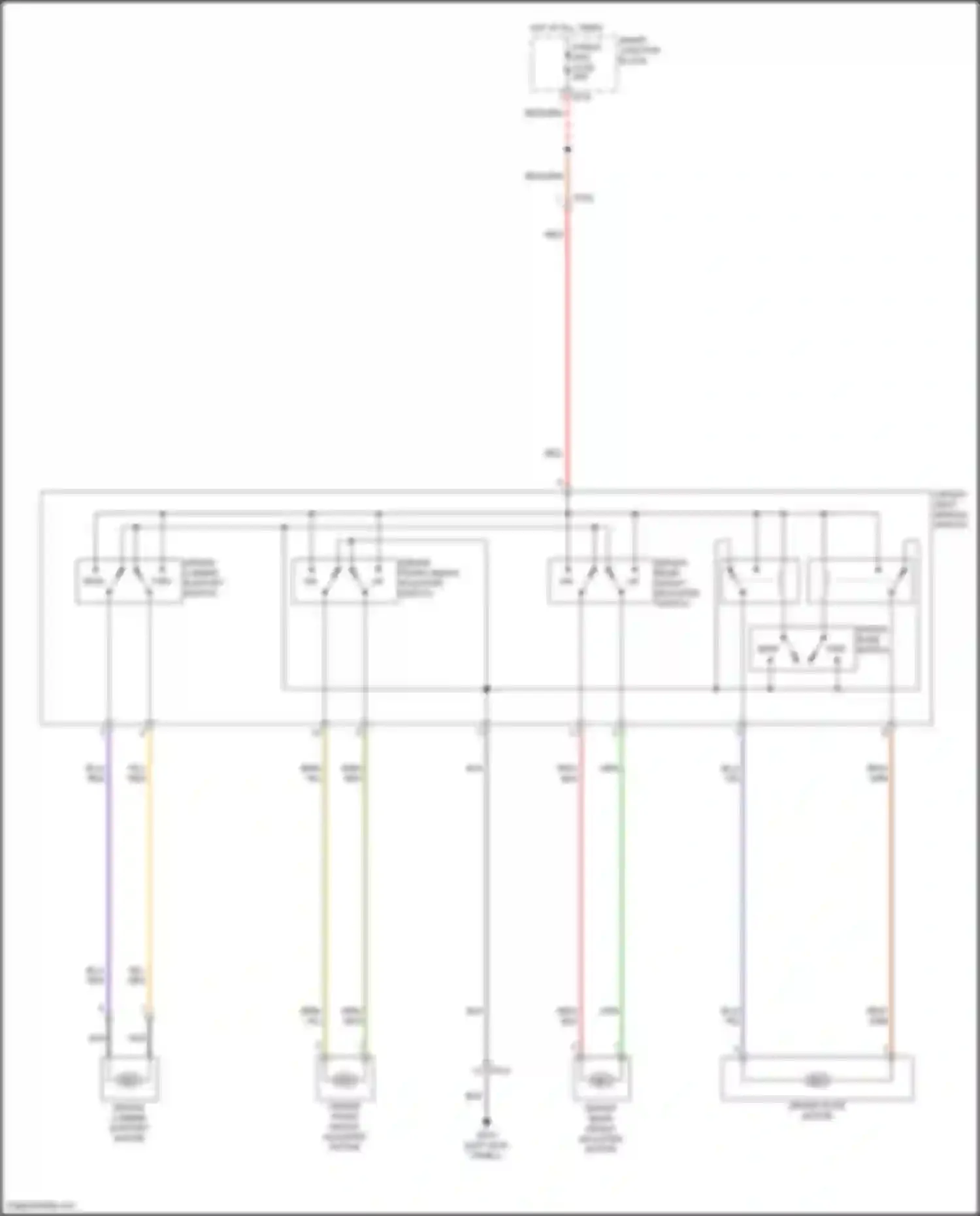 Wiring diagram driver slide switch for Hyundai Veloster I facelift (2015-2017) (1 of 1)