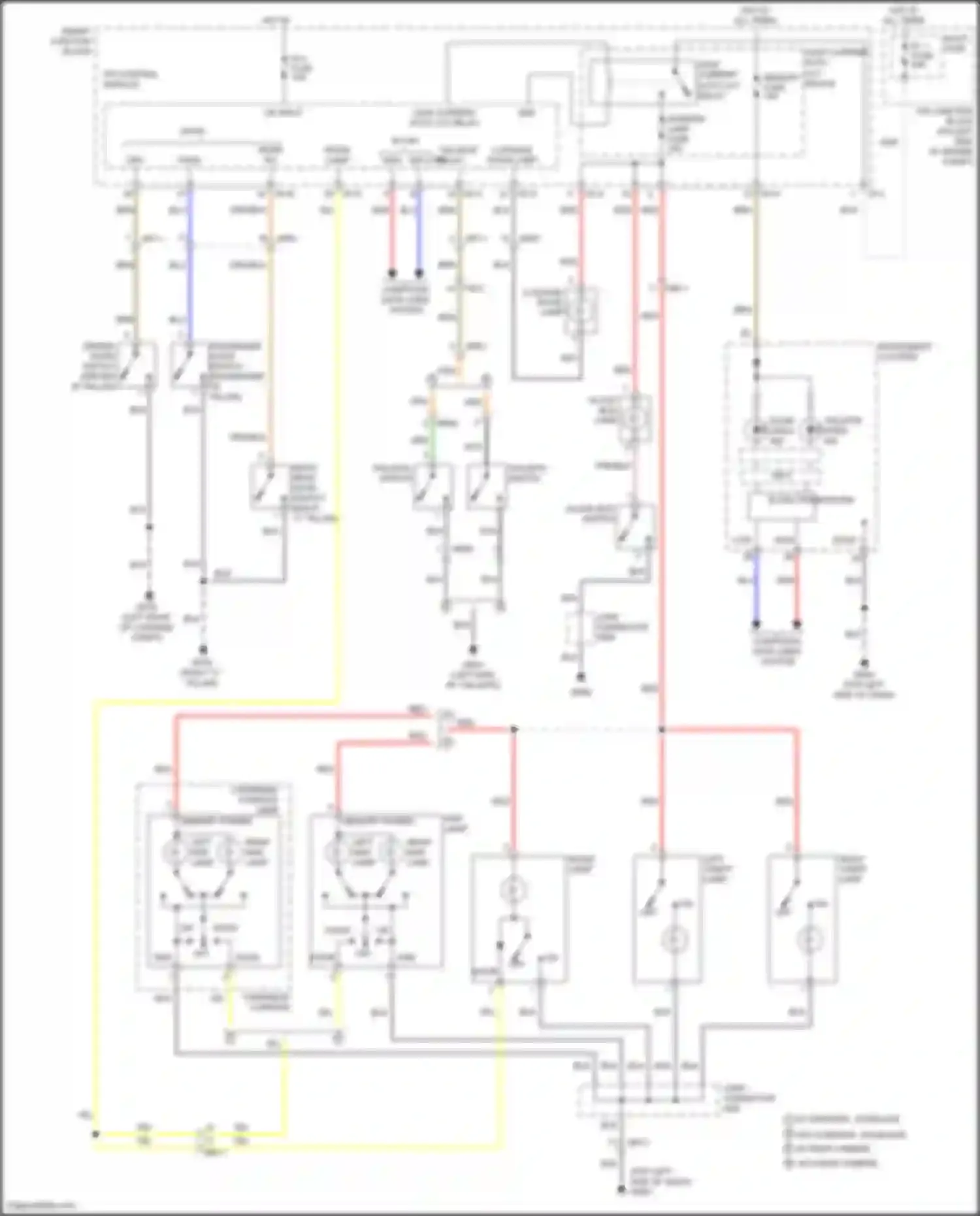 Wiring diagram glove box lamp) for Hyundai Veloster I facelift (2015-2017) (1 of 2)