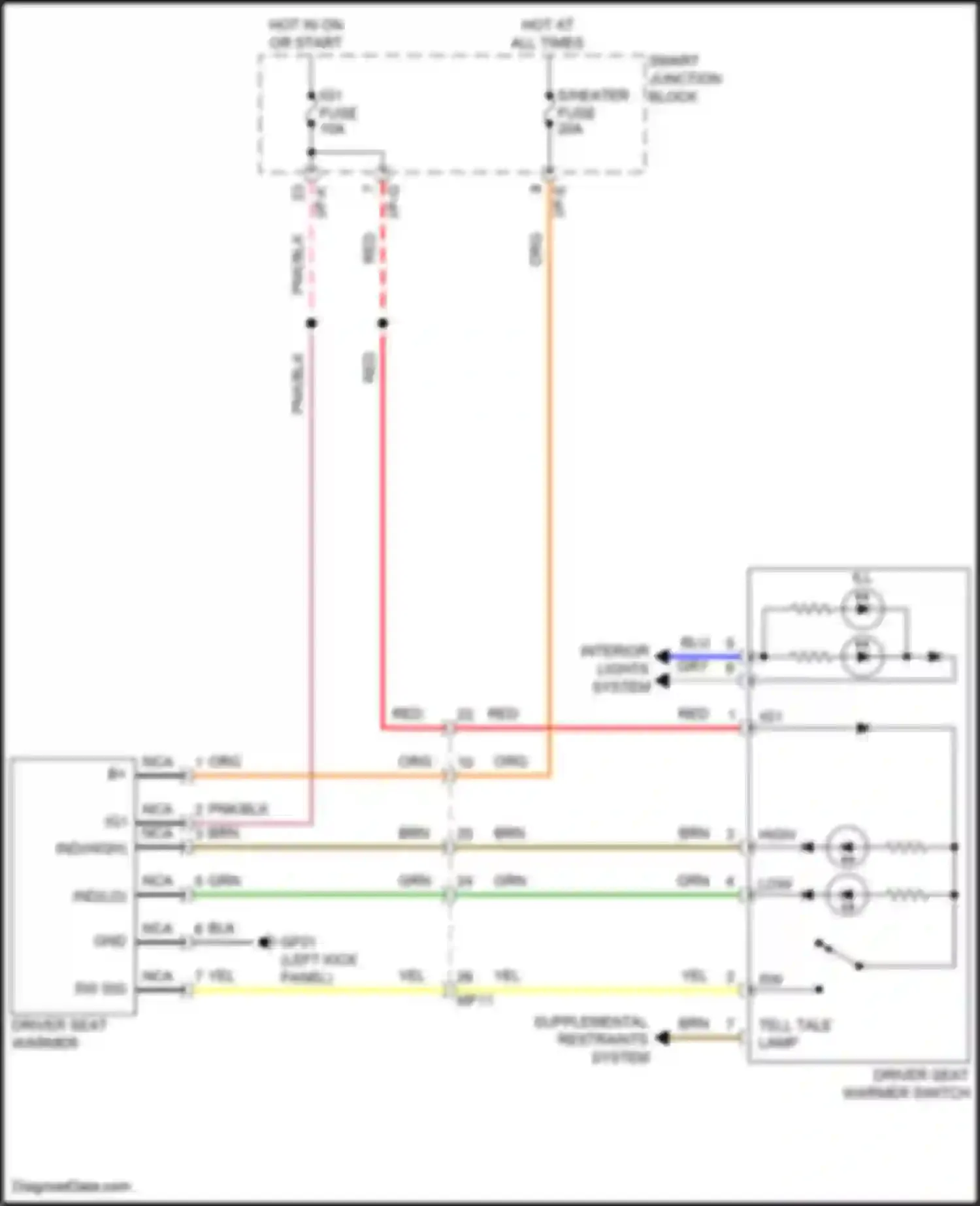 Wiring diagram hot in on or start for Hyundai Veloster I facelift (2015-2017) (13 of 40)