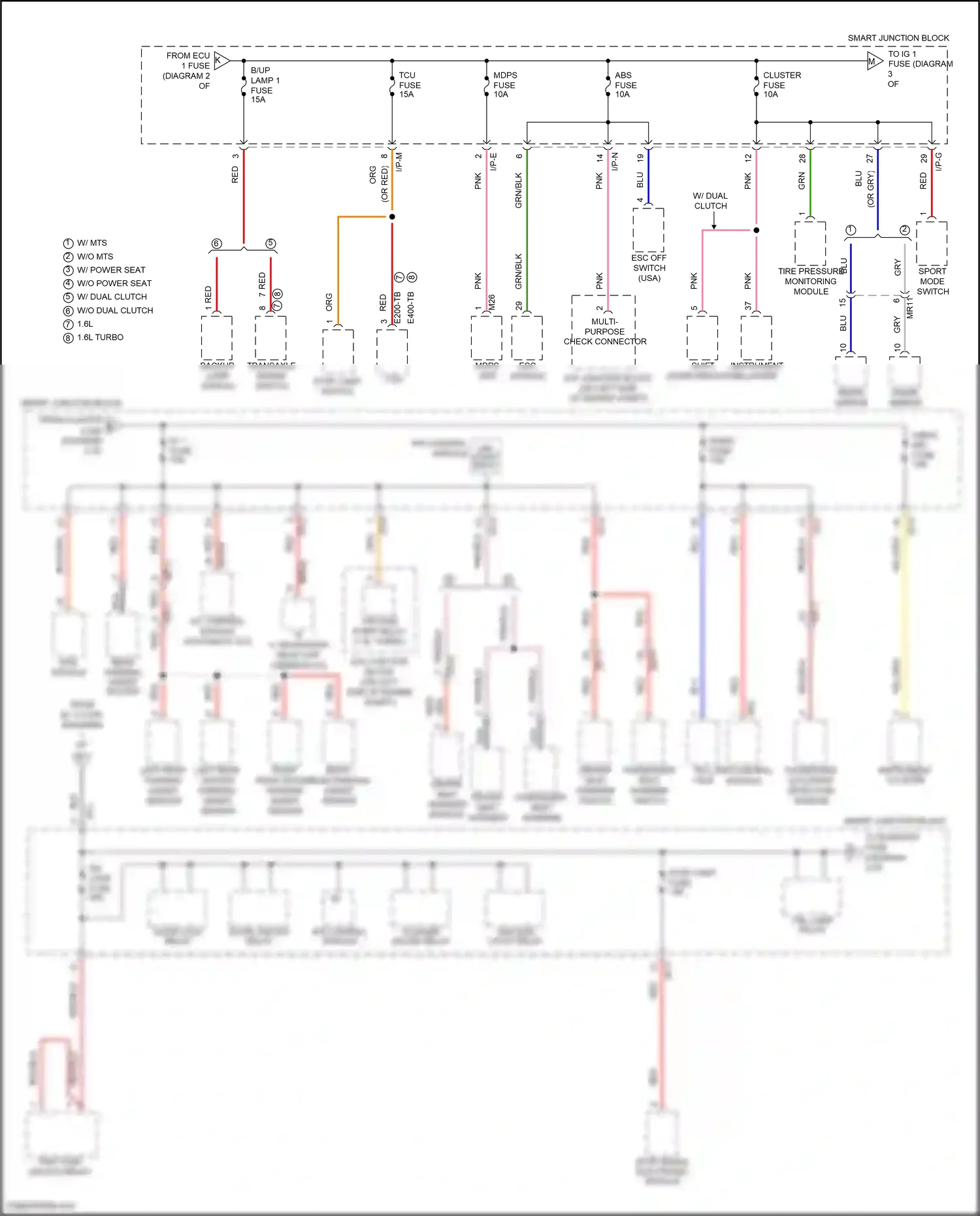 Wiring diagram i/p-e for Hyundai Veloster I facelift (2015-2017) (9 of 21)