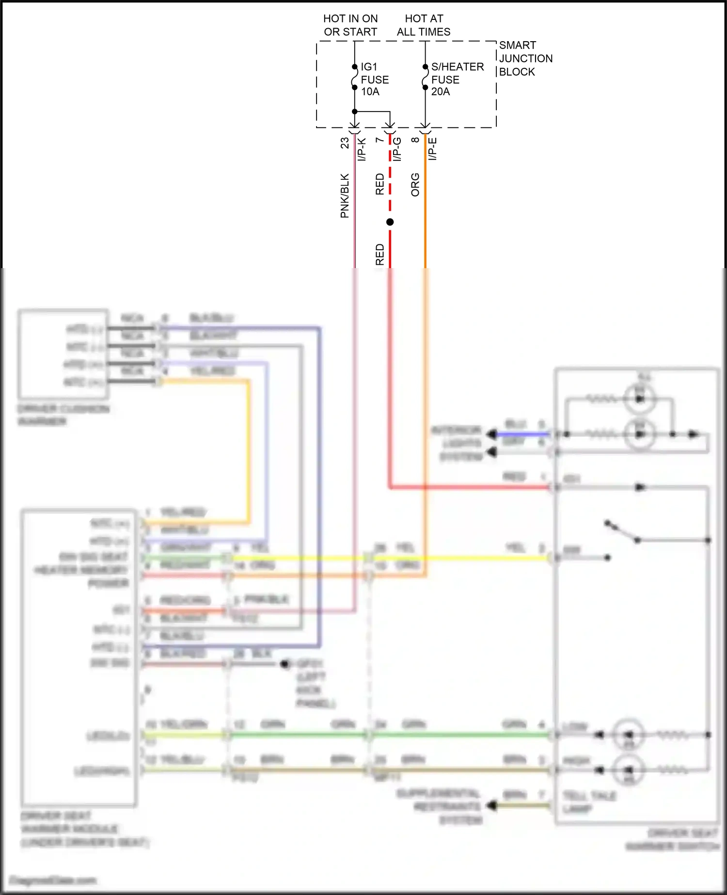 Wiring diagram i/p-e for Hyundai Veloster I facelift (2015-2017) (12 of 21)