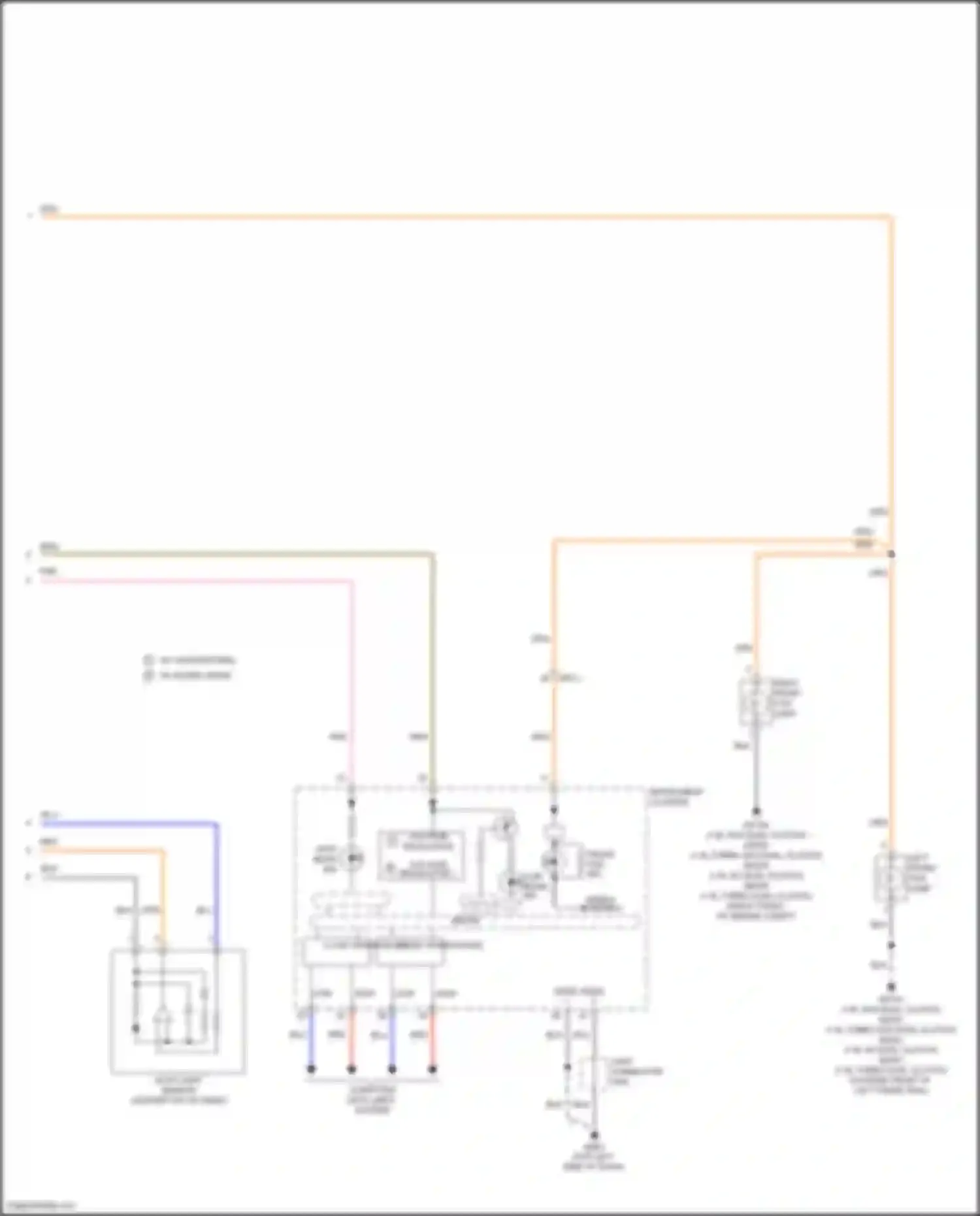 Wiring diagram left front fog lamp for Hyundai Veloster I facelift (2015-2017) (1 of 3)