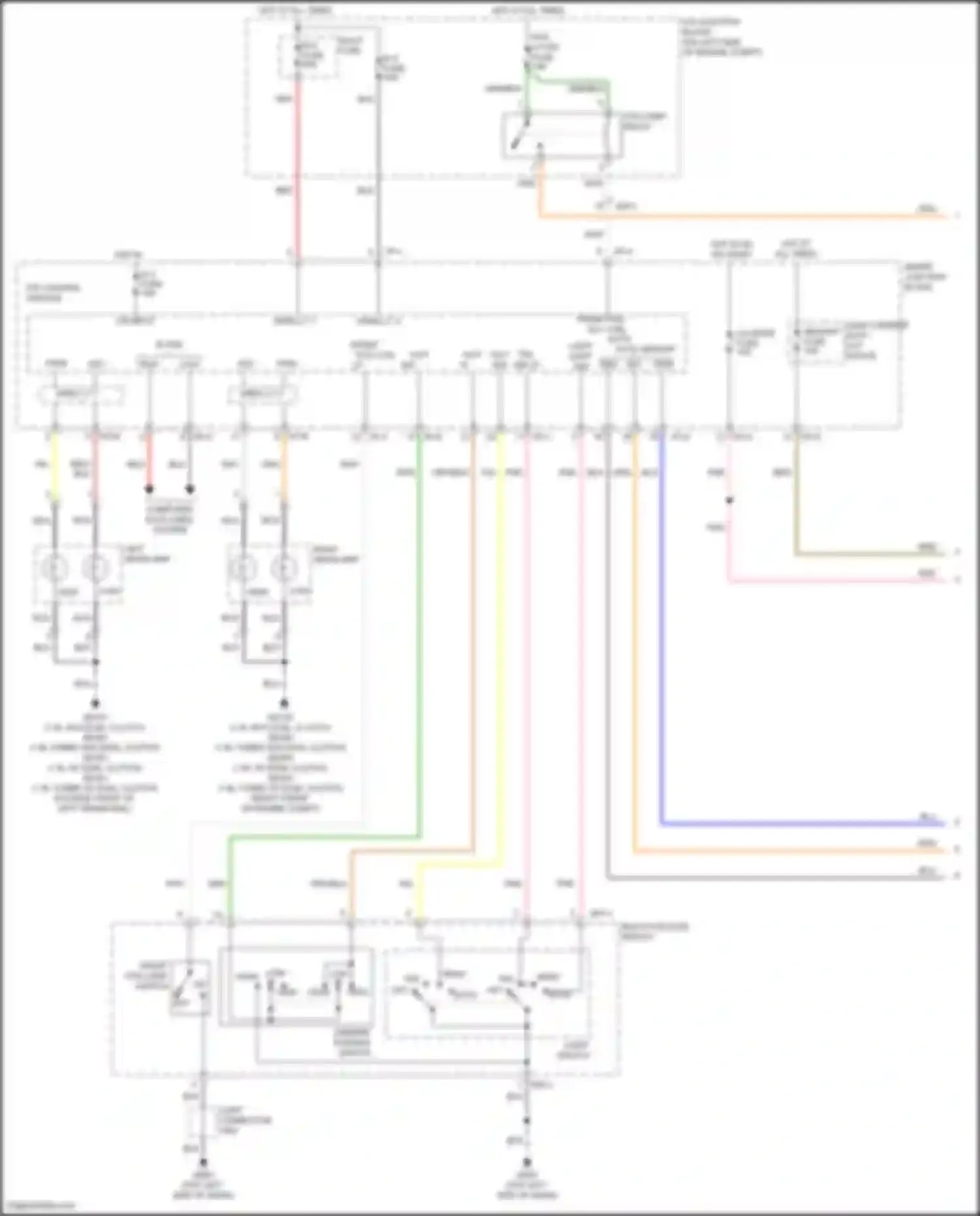 Wiring diagram light switch for Hyundai Veloster I facelift (2015-2017) (1 of 5)
