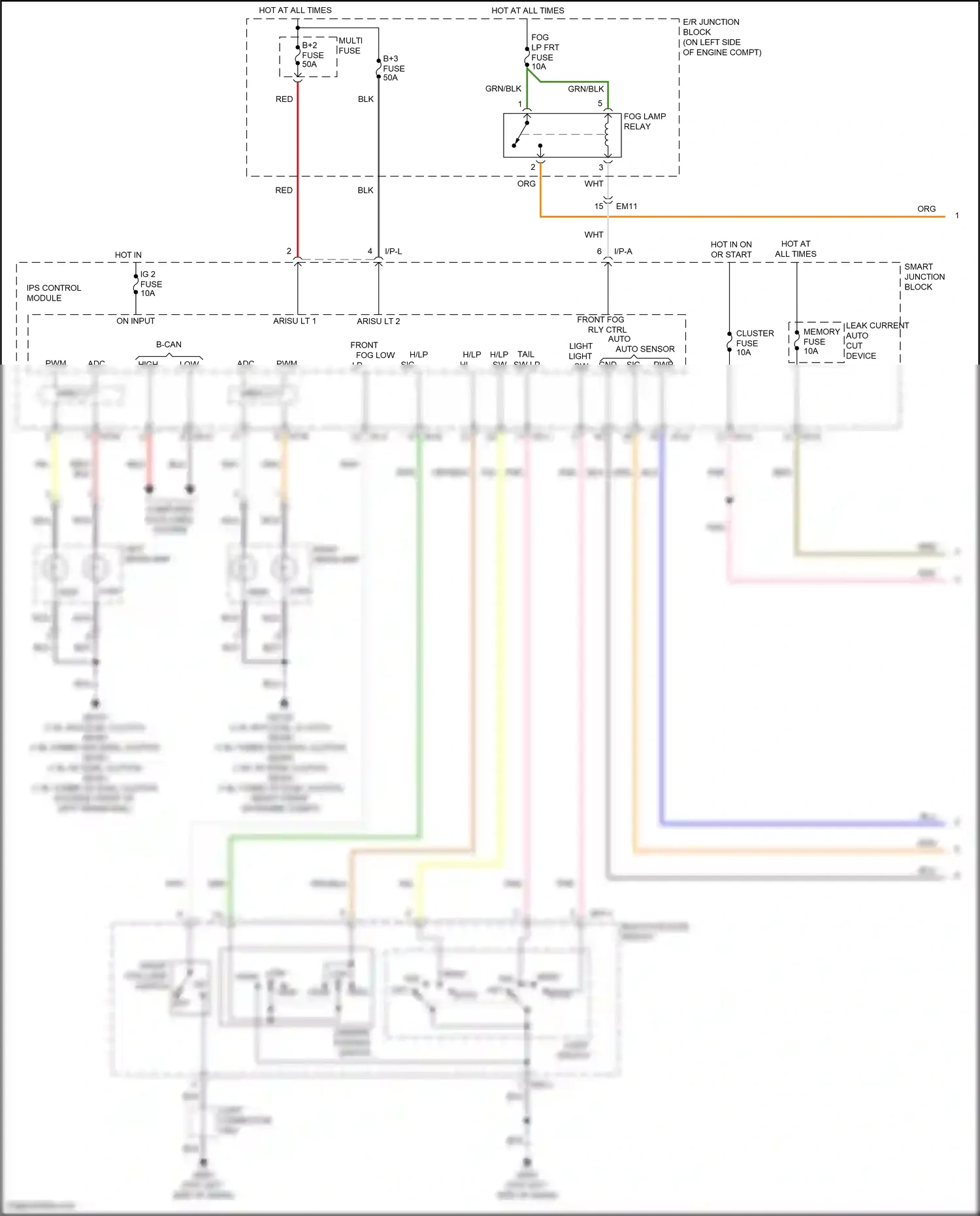 Wiring diagram low pass for Hyundai Veloster I facelift (2015-2017) (1 of 1)