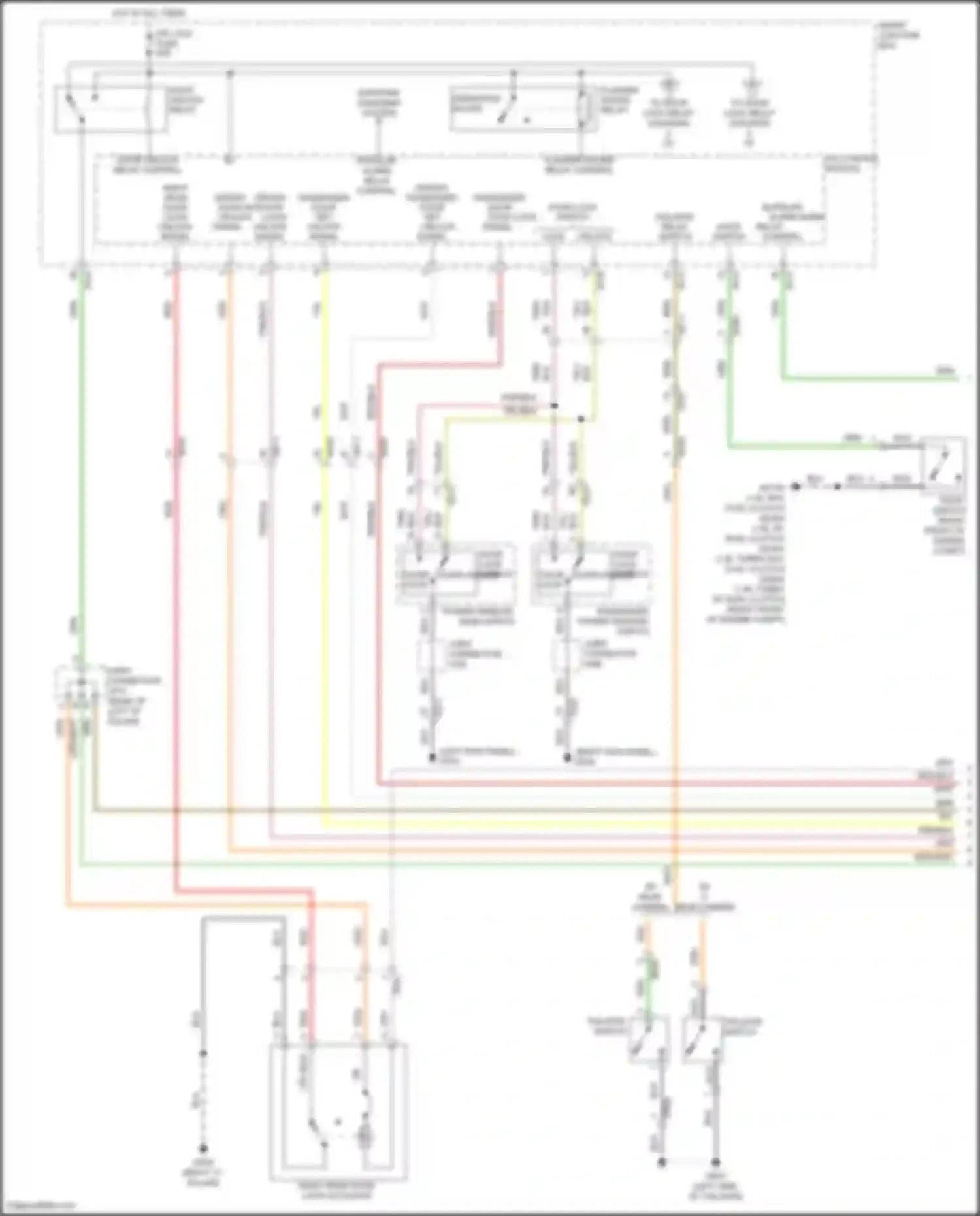 Wiring diagram passenger power window switch for Hyundai Veloster I facelift (2015-2017) (1 of 6)