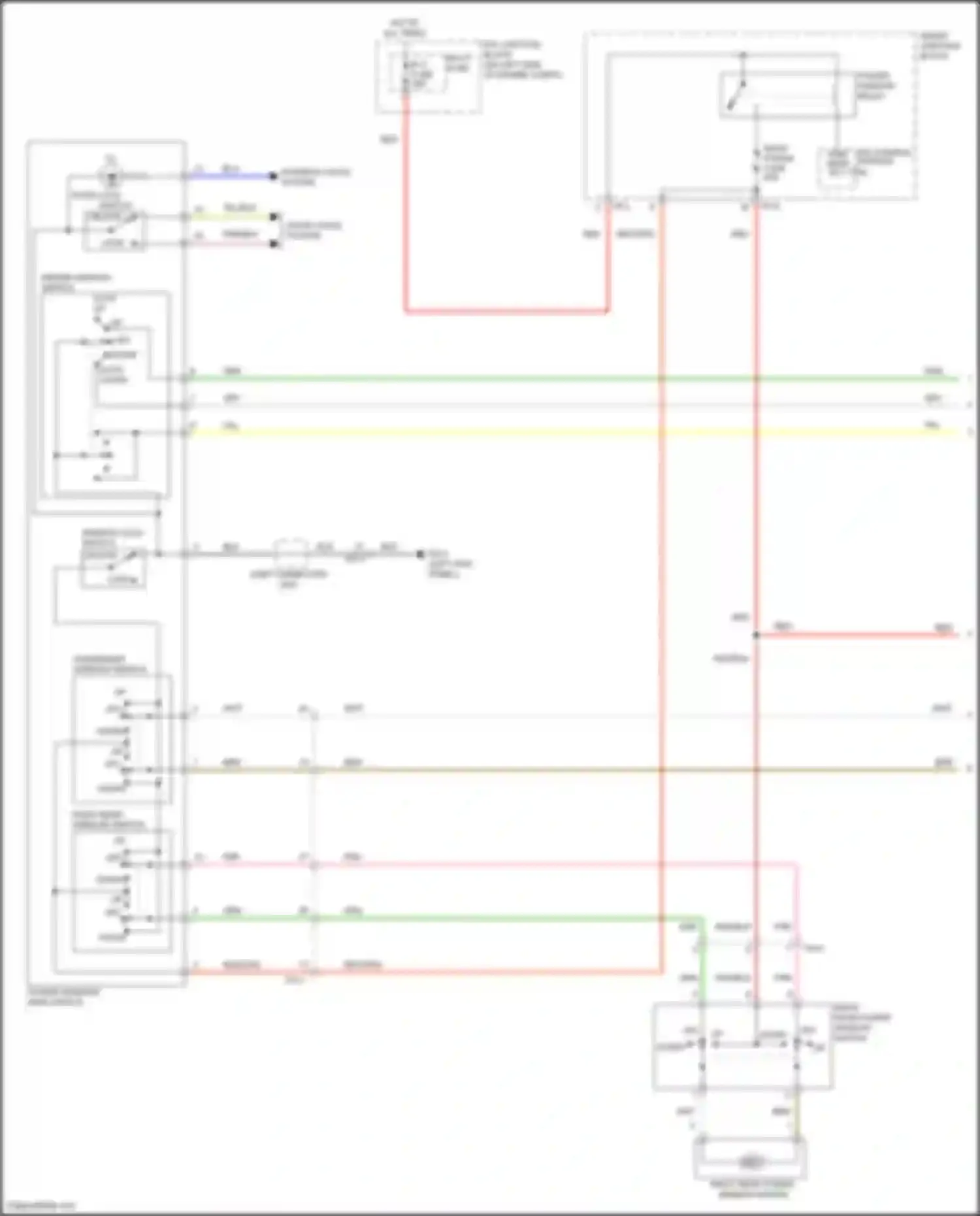 Wiring diagram power window relay for Hyundai Veloster I facelift (2015-2017) (4 of 4)