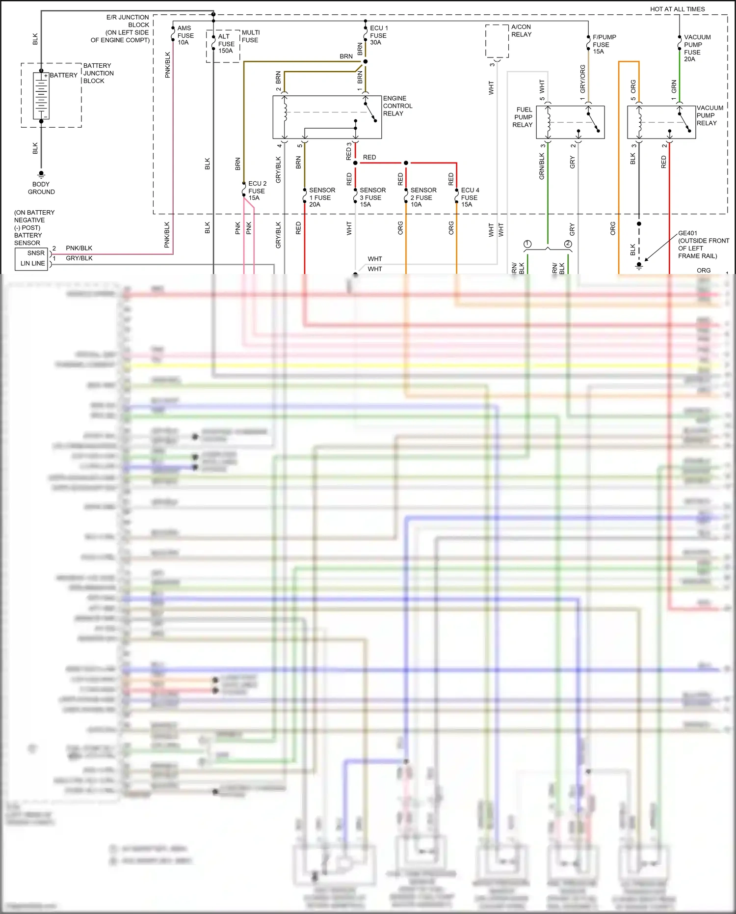 Wiring diagram rail pressure sensor for Hyundai Veloster I facelift (2015-2017) (1 of 4)
