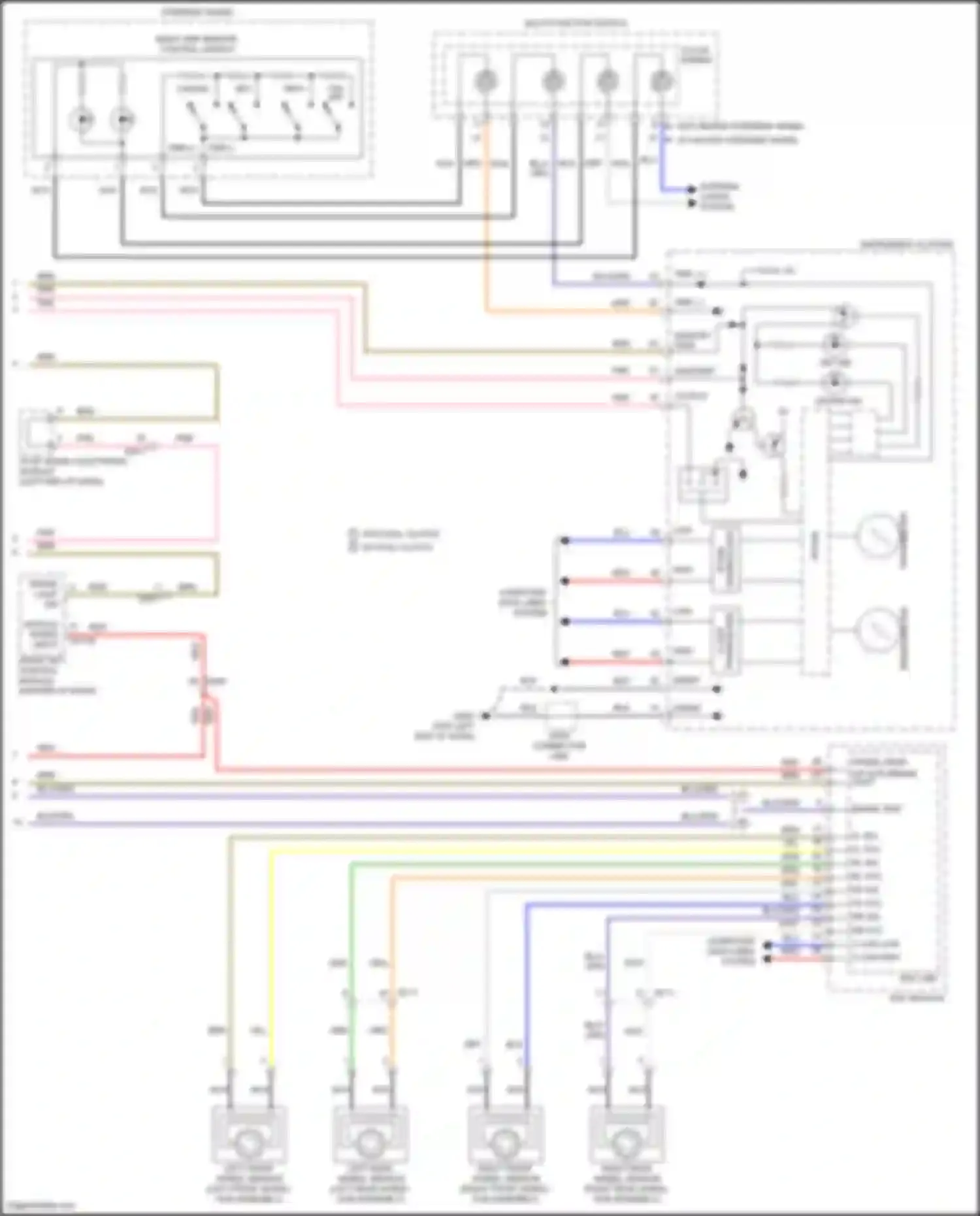 Wiring diagram right rear wheel sensor for Hyundai Veloster I facelift (2015-2017) (2 of 2)