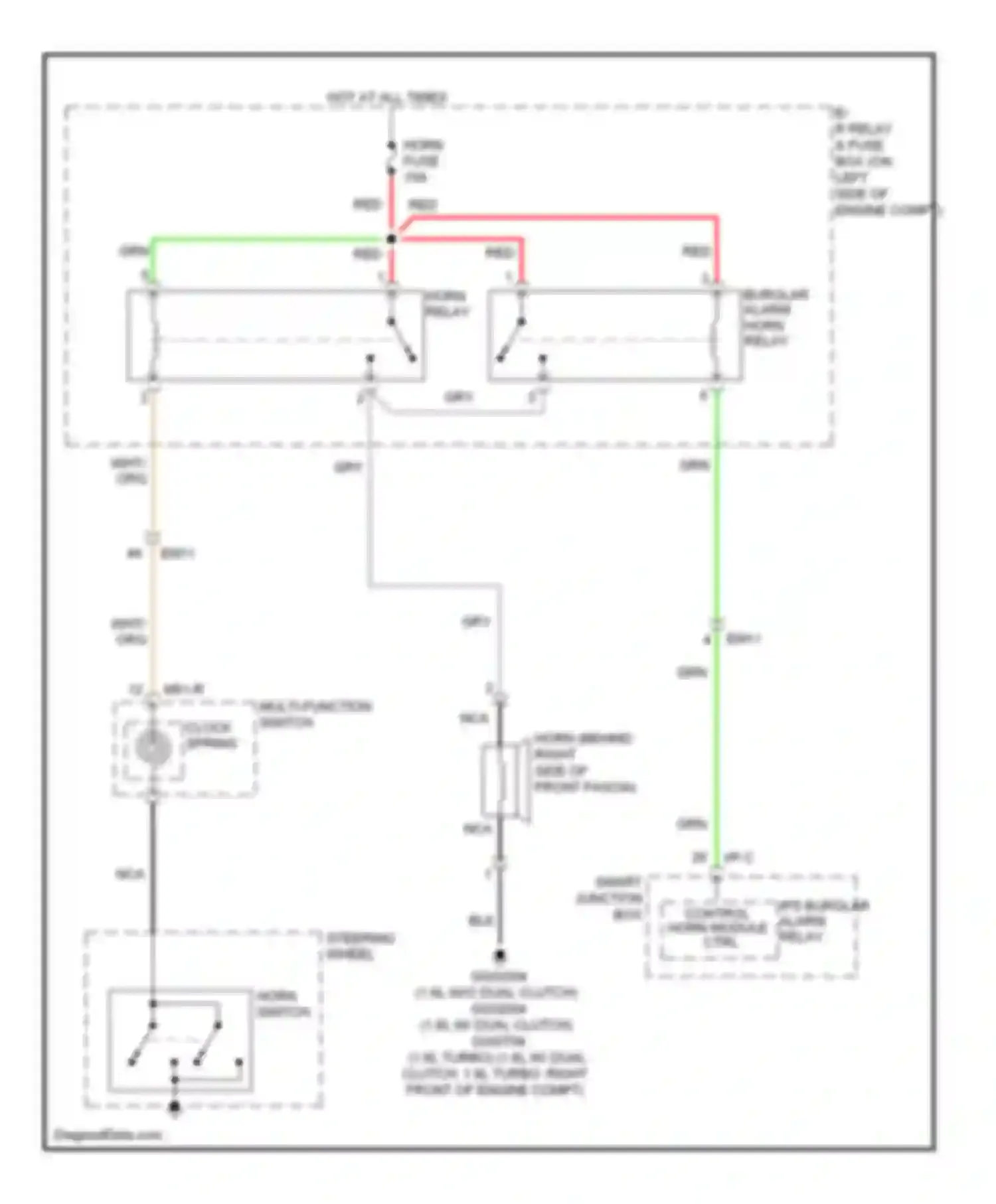 Veloster Hyundai I (2011-2015): Horn circuit