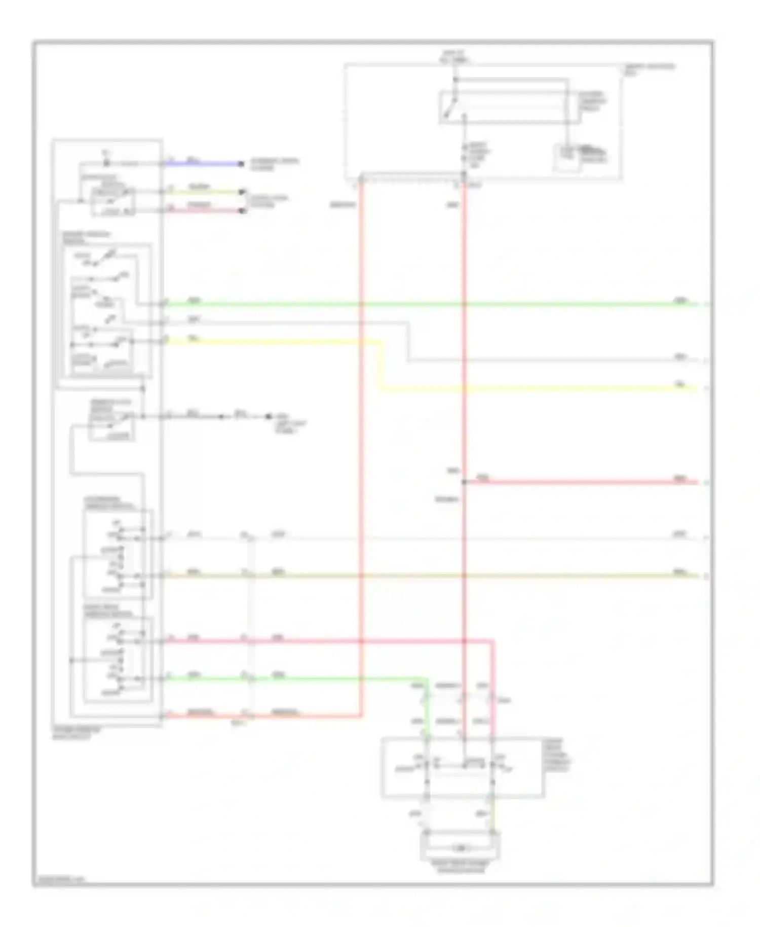 Veloster Hyundai I (2011-2015): Power windows circuit, with safety power windows (1 of 2)