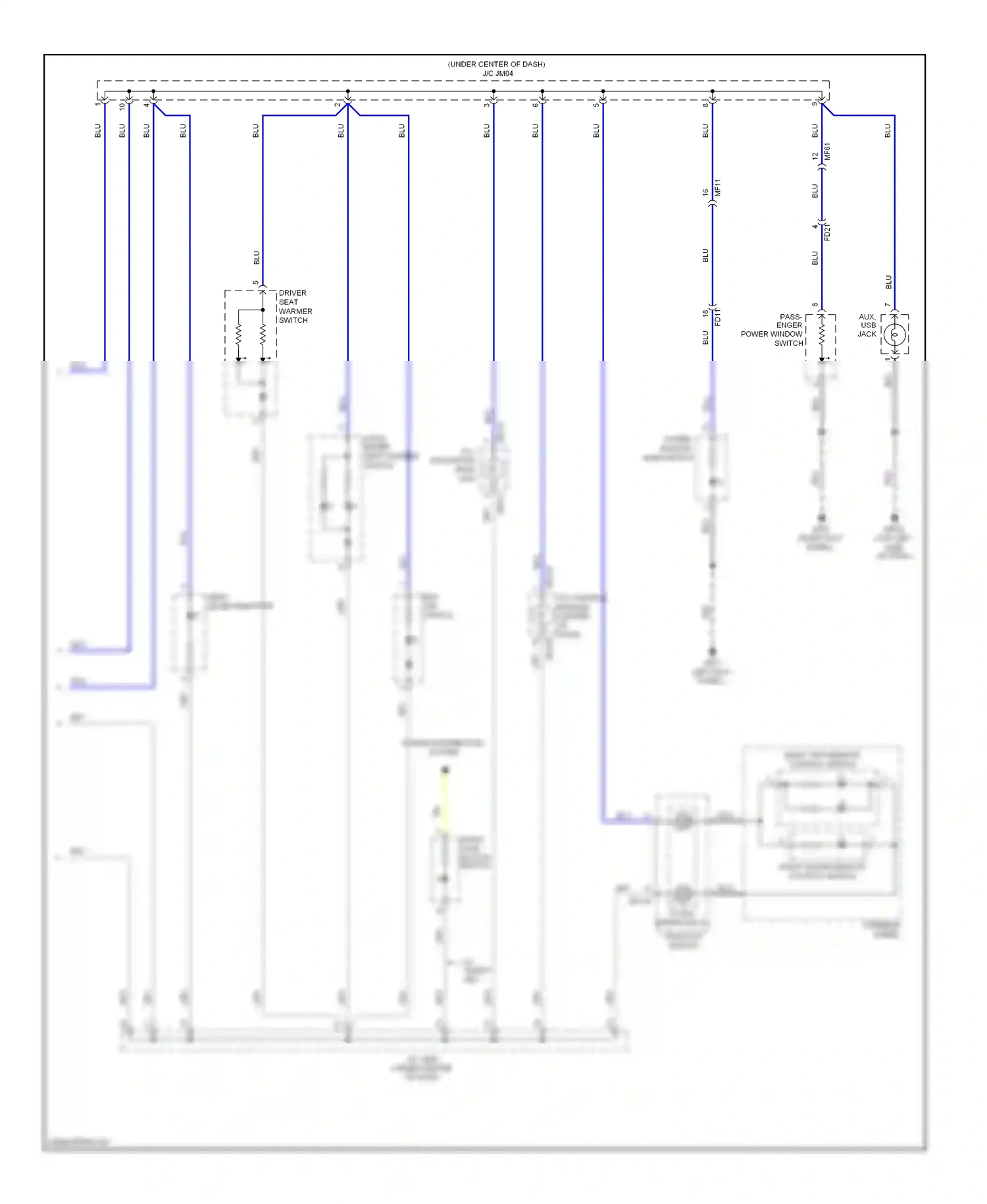 Wiring diagram clock spring multi- function switch for Hyundai Veloster I (2011-2015) (1 of 1)
