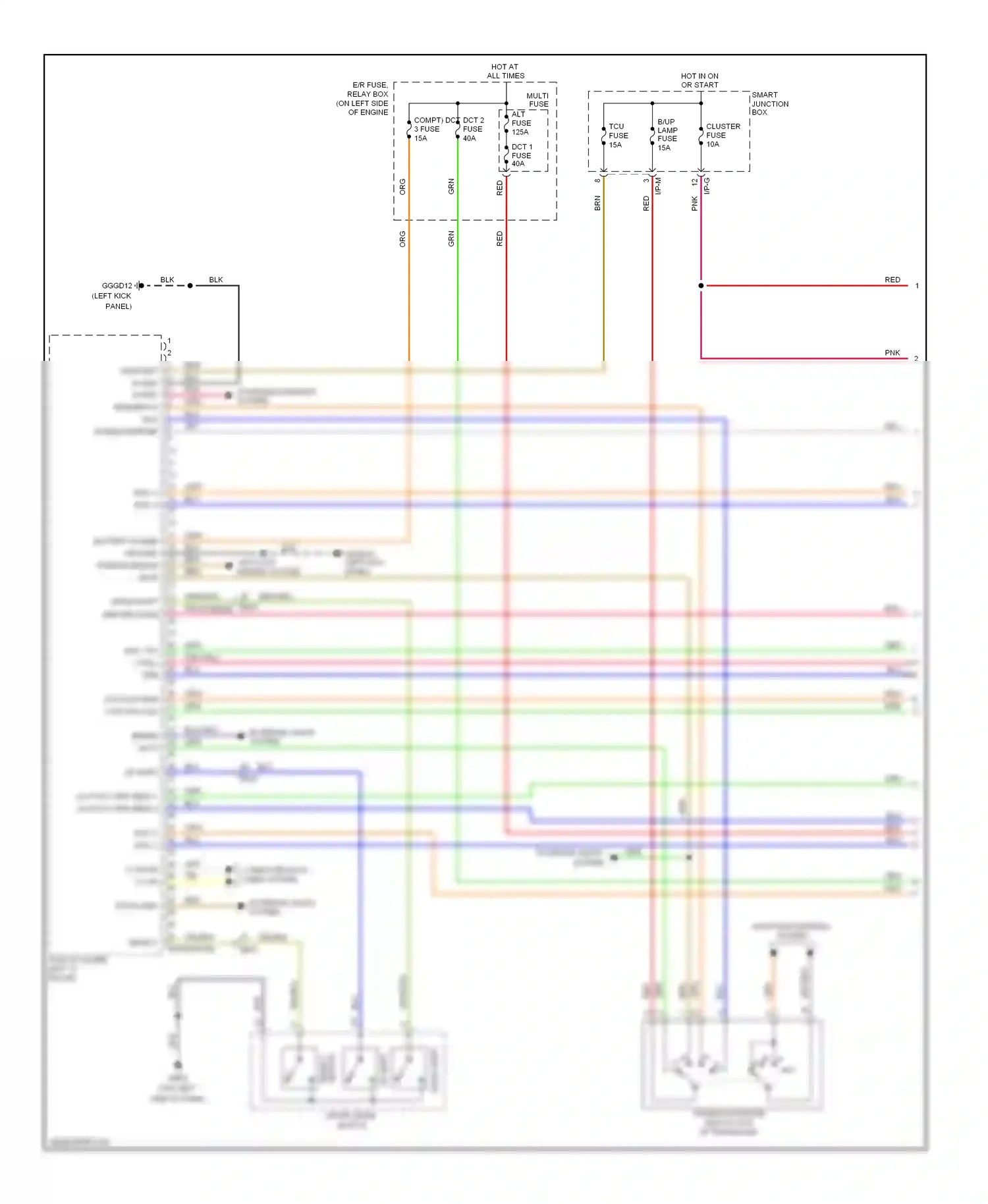 Wiring diagram down shift for Hyundai Veloster I (2011-2015) (1 of 4)