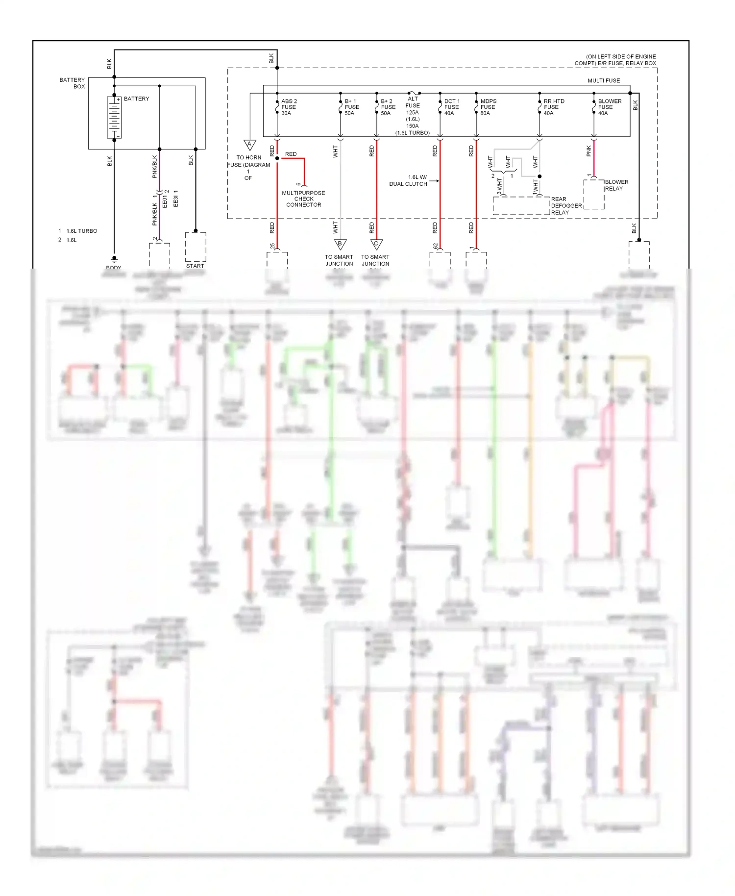 Wiring diagram engine control relay for Hyundai Veloster I (2011-2015) (4 of 7)