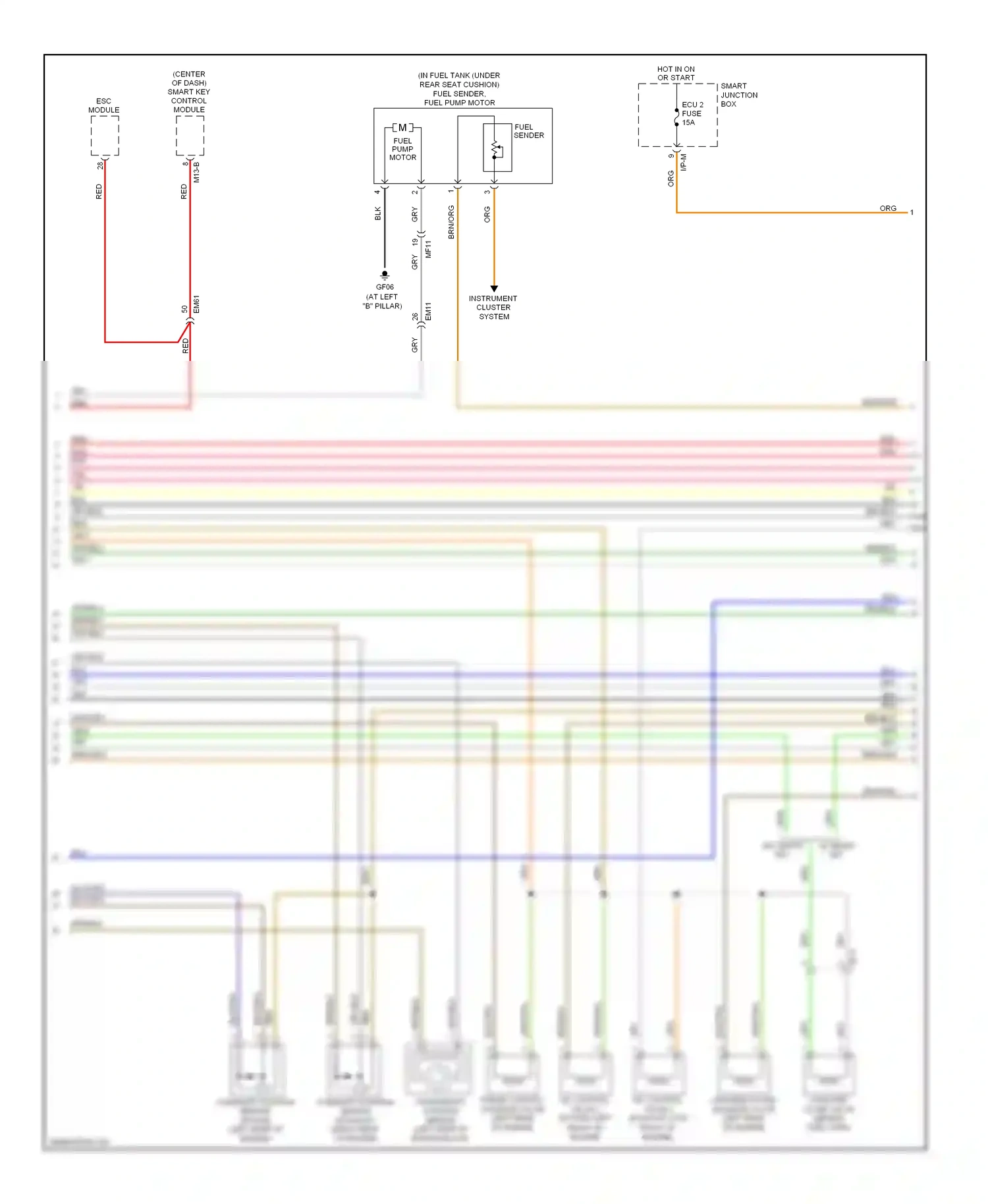 Wiring diagram esc module for Hyundai Veloster I (2011-2015) (6 of 8)